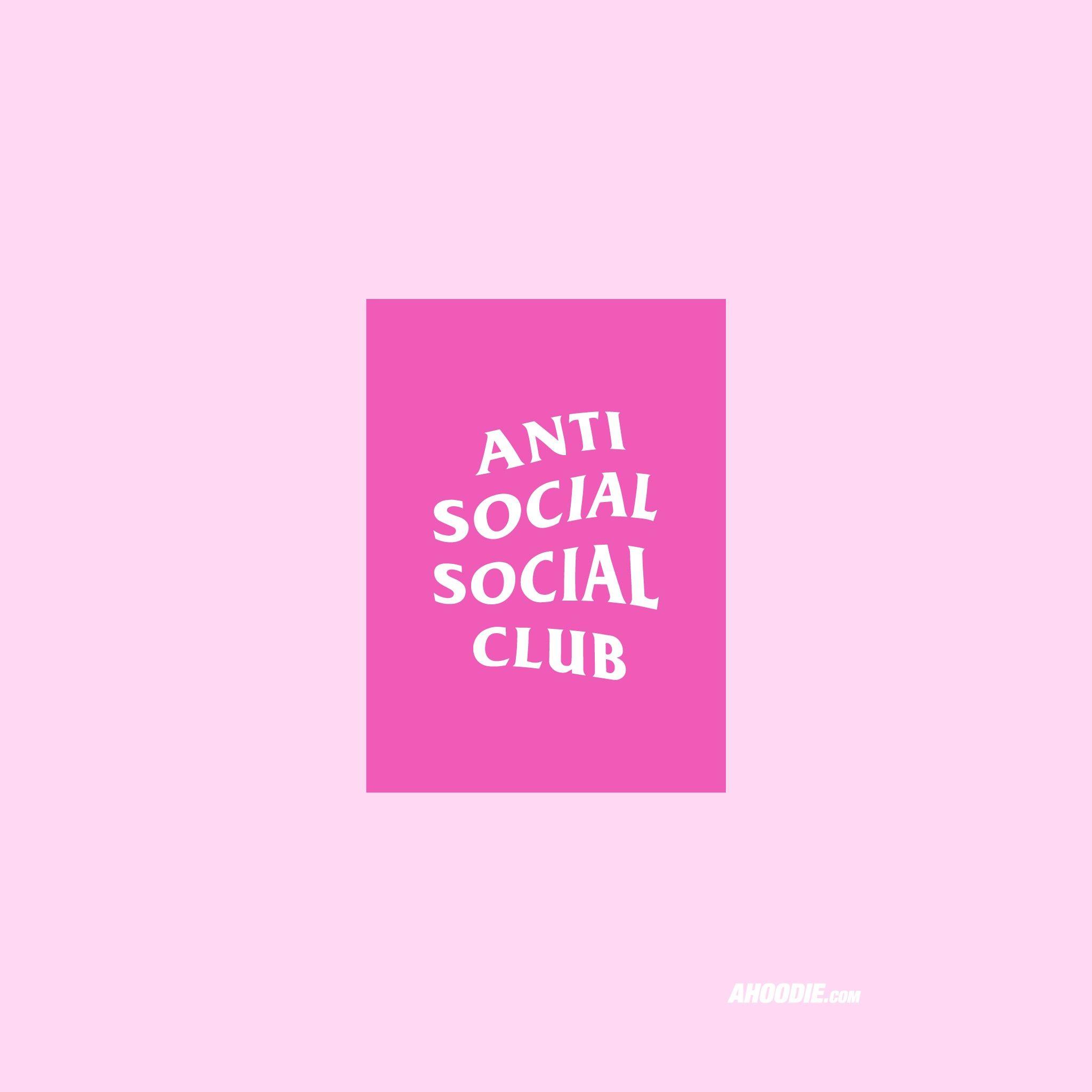 Ahoodie. Anti Social Social Club pink wallpaper