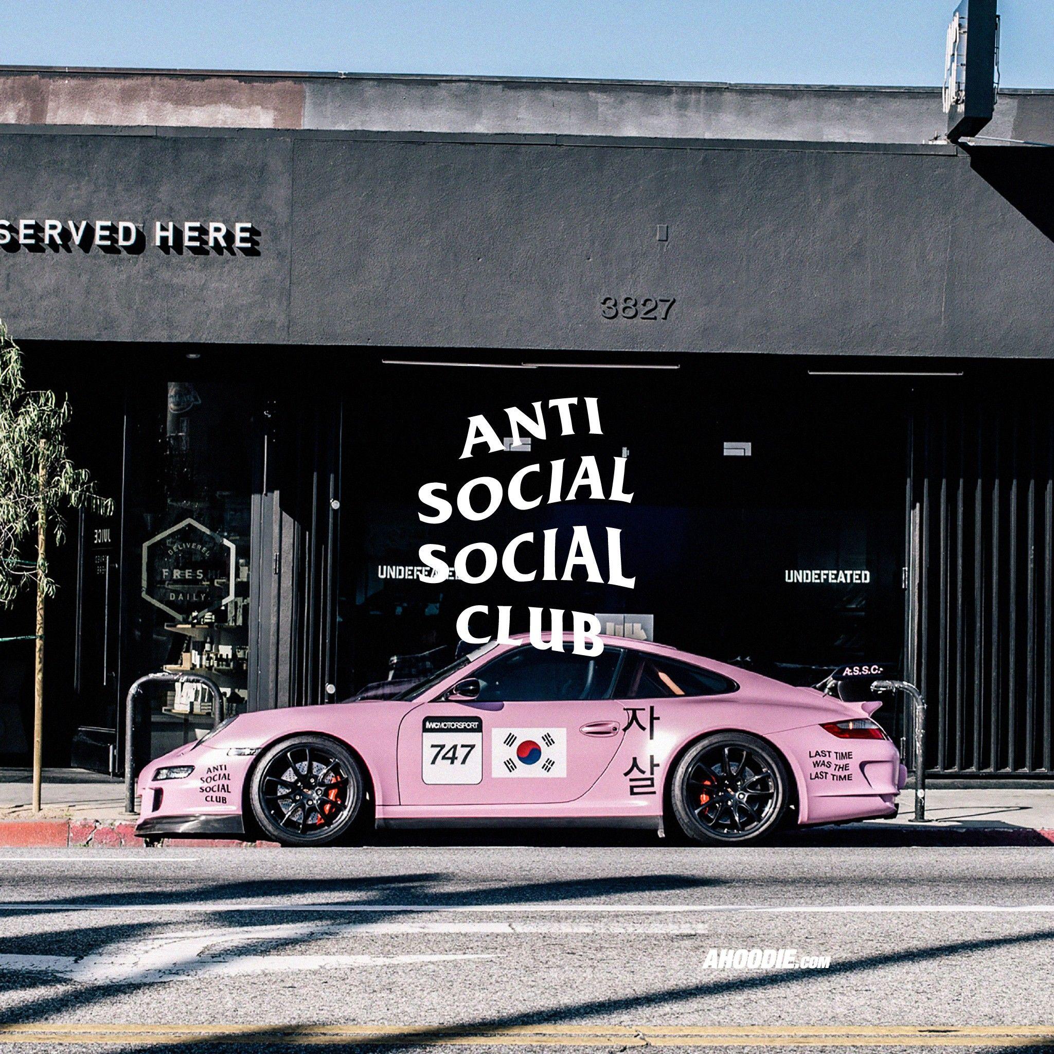 Ahoodie. Anti Social Social Club Pink Porsche Wallpaper
