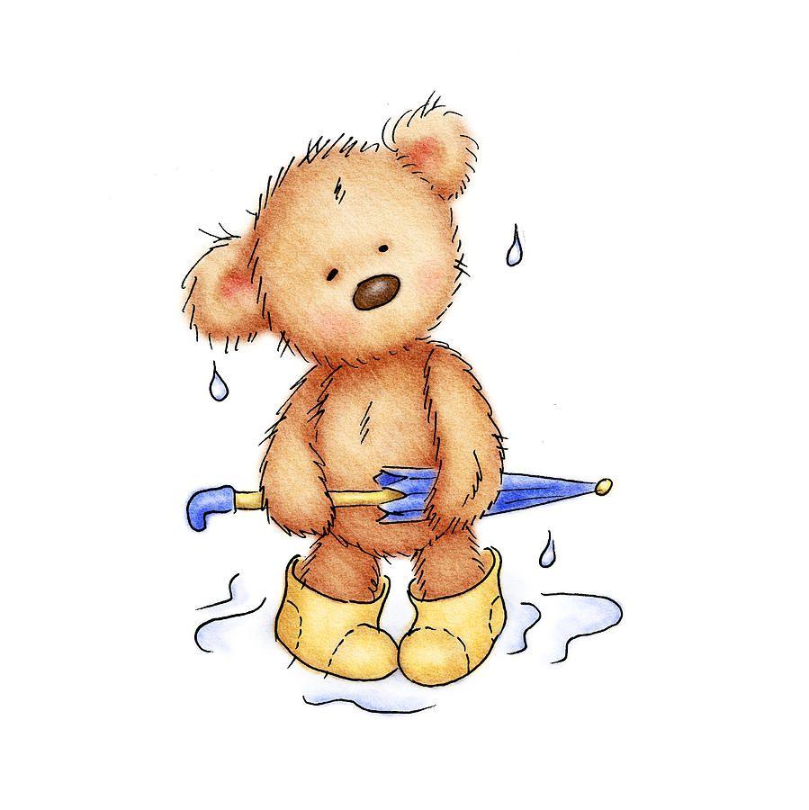 Cute Teddy Bear Drawing Wallpaper