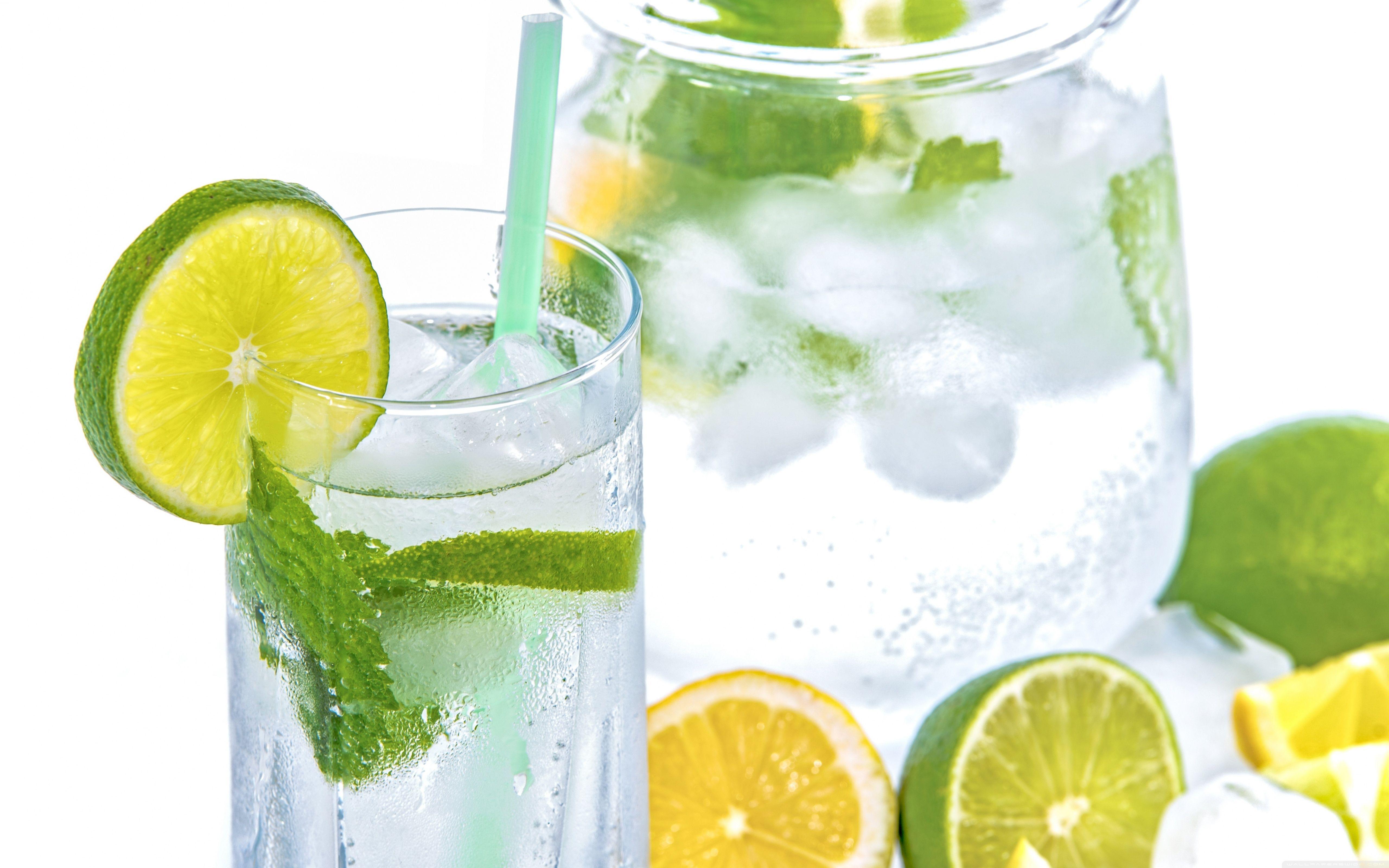 Lemon Lime Mint Soda Fresh Refreshment Drink ❤ 4K HD Desktop