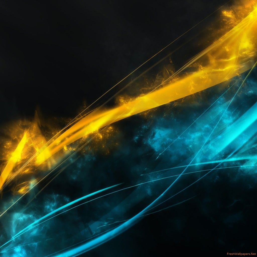 Spectacular Blue And Yellow Abstract wallpaper