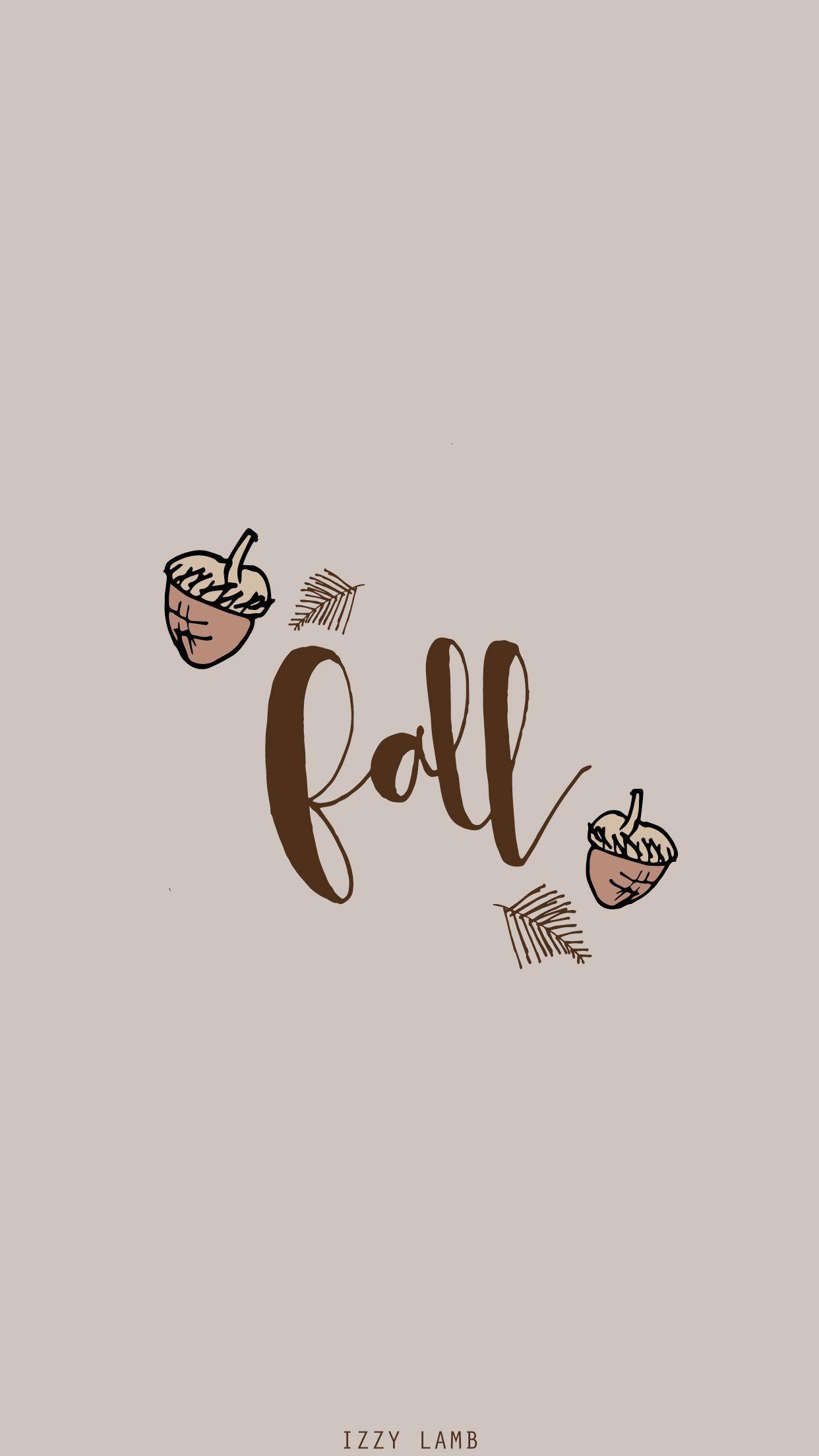 Fall Acorns. iPhone wallpaper fall, Fall wallpaper, Cute fall wallpaper