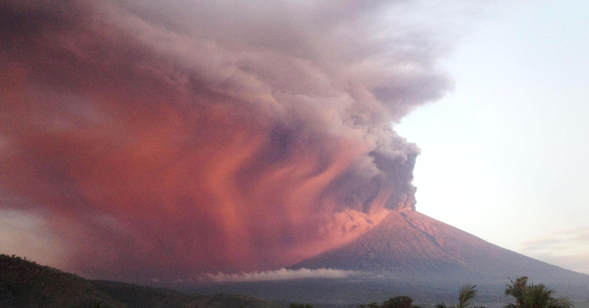 image from the Bali volcano eruption