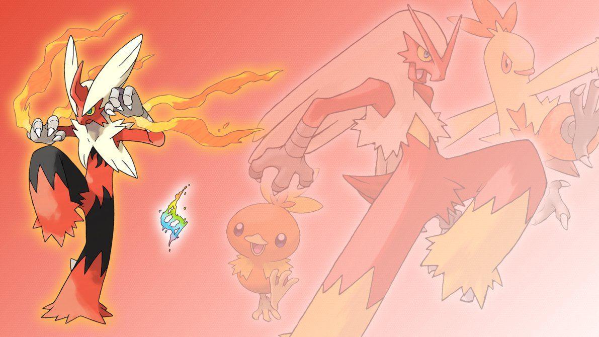 Torchic, Combusken, Blaziken, and Mega Wallpaper