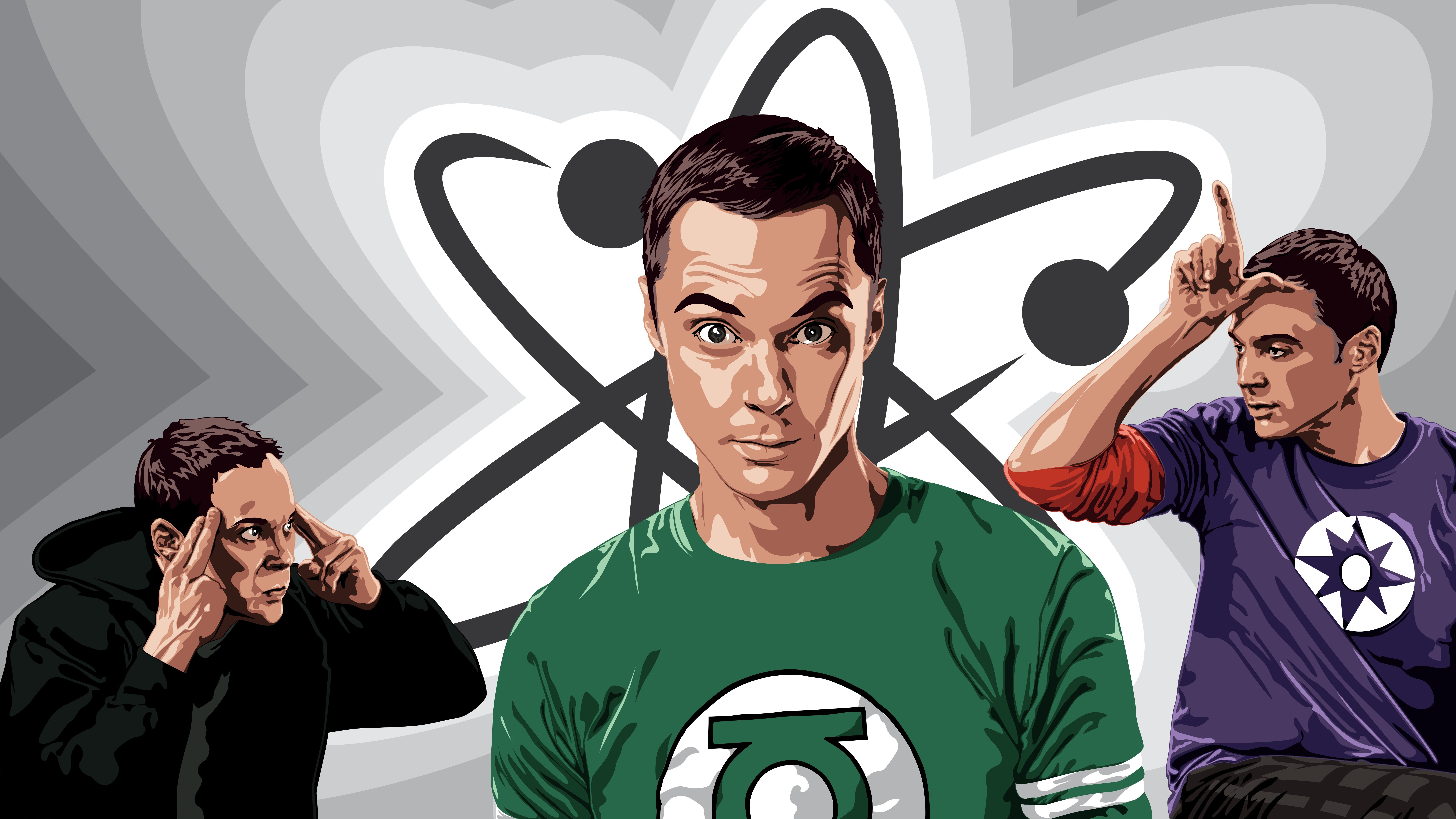 Wallpaper, illustration, cartoon, brand, The Big Bang Theory
