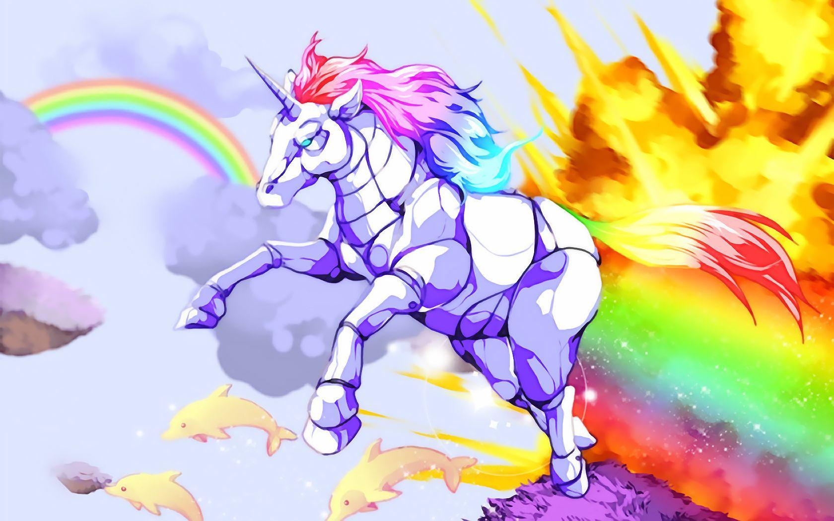 Robot Unicorn Attack HD Wallpaper and Background Image