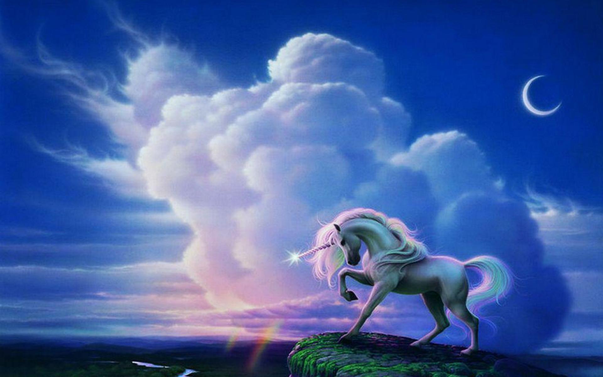 Rainbow Unicorn Wallpaper.Unicorno02 Bosco Dark. Download Rainbow