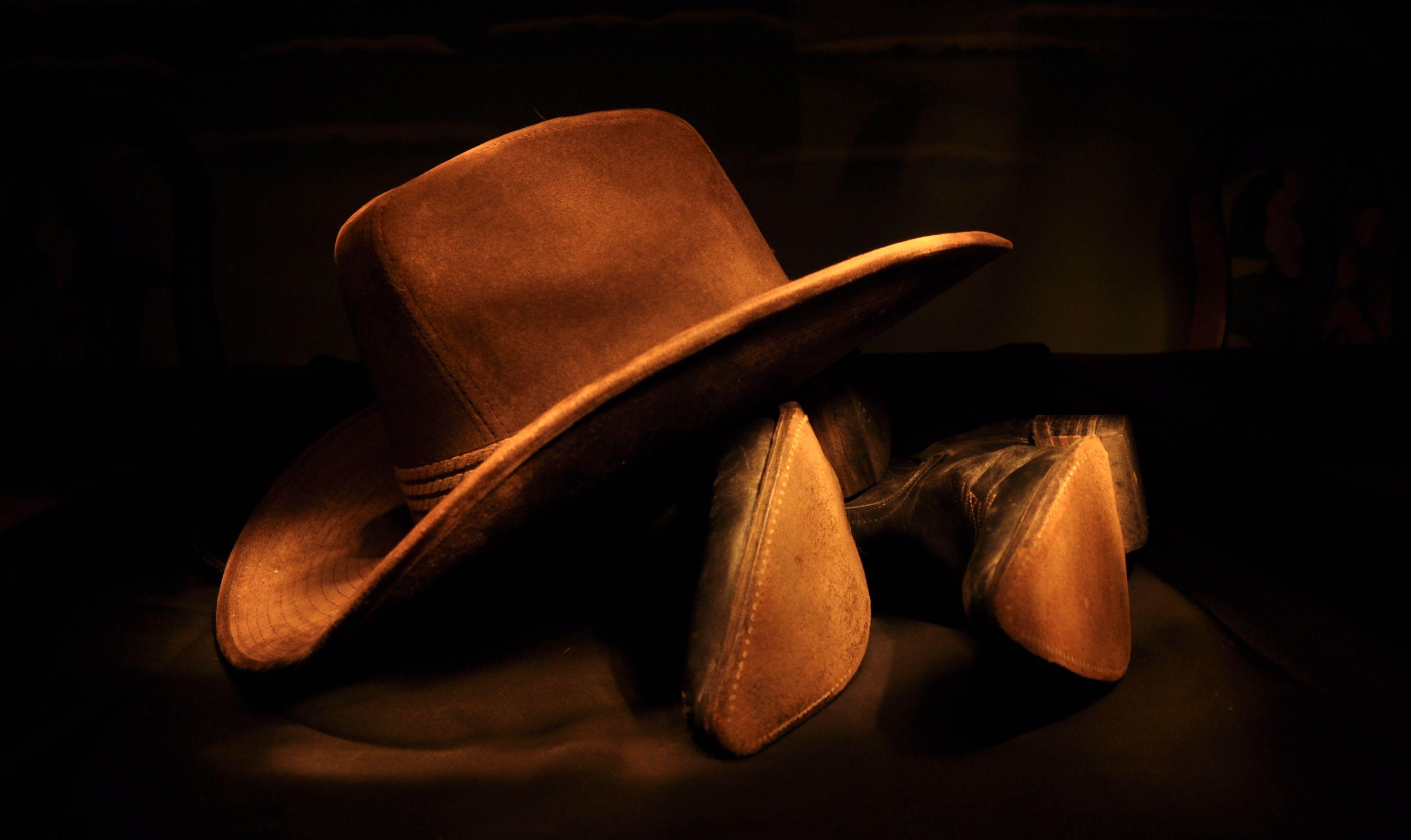Cowboy hat and cowboy boots HD Wallpaper