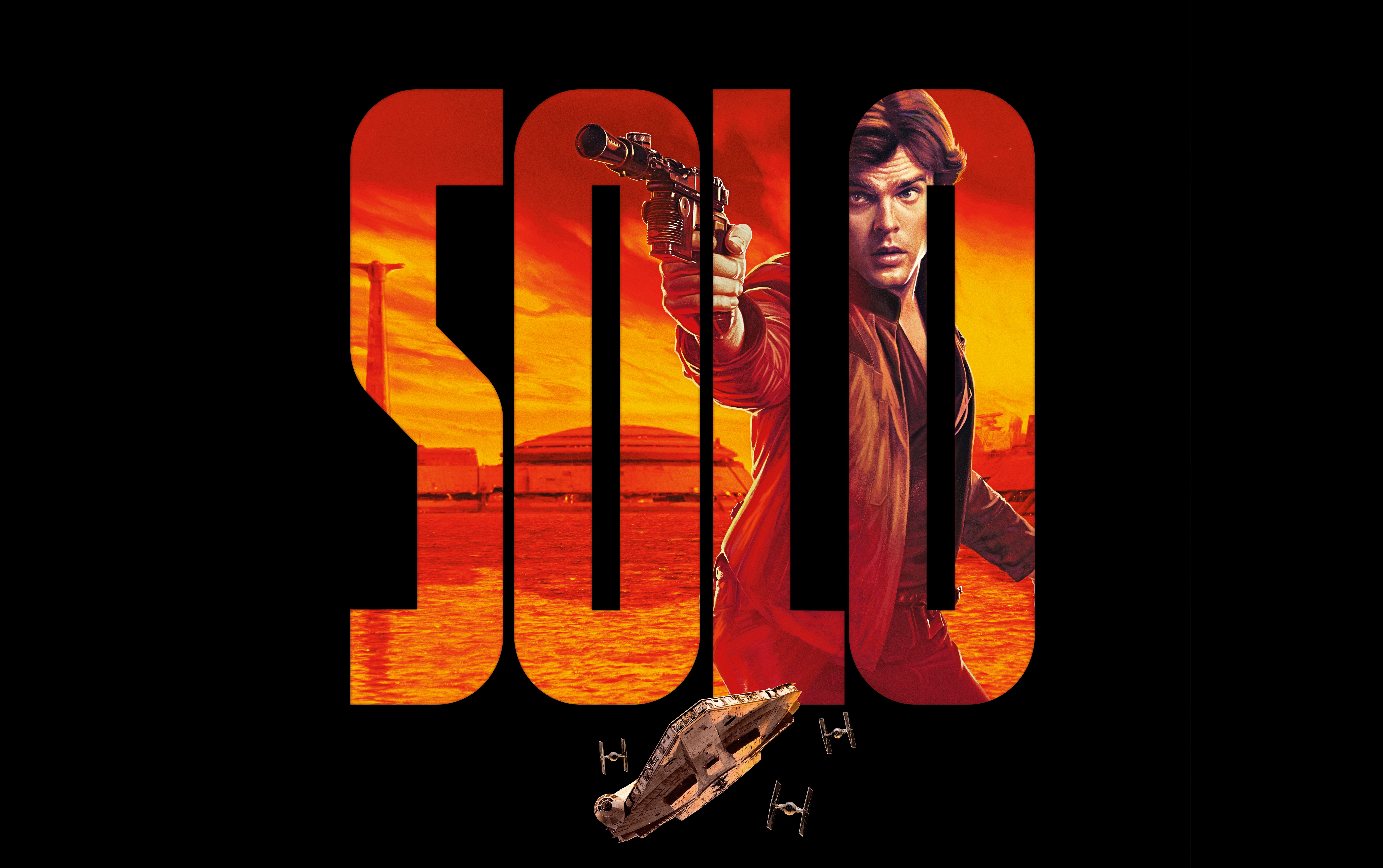 Wallpaper Solo: A Star Wars Story, Alden Ehrenreich, Han Solo, 4K