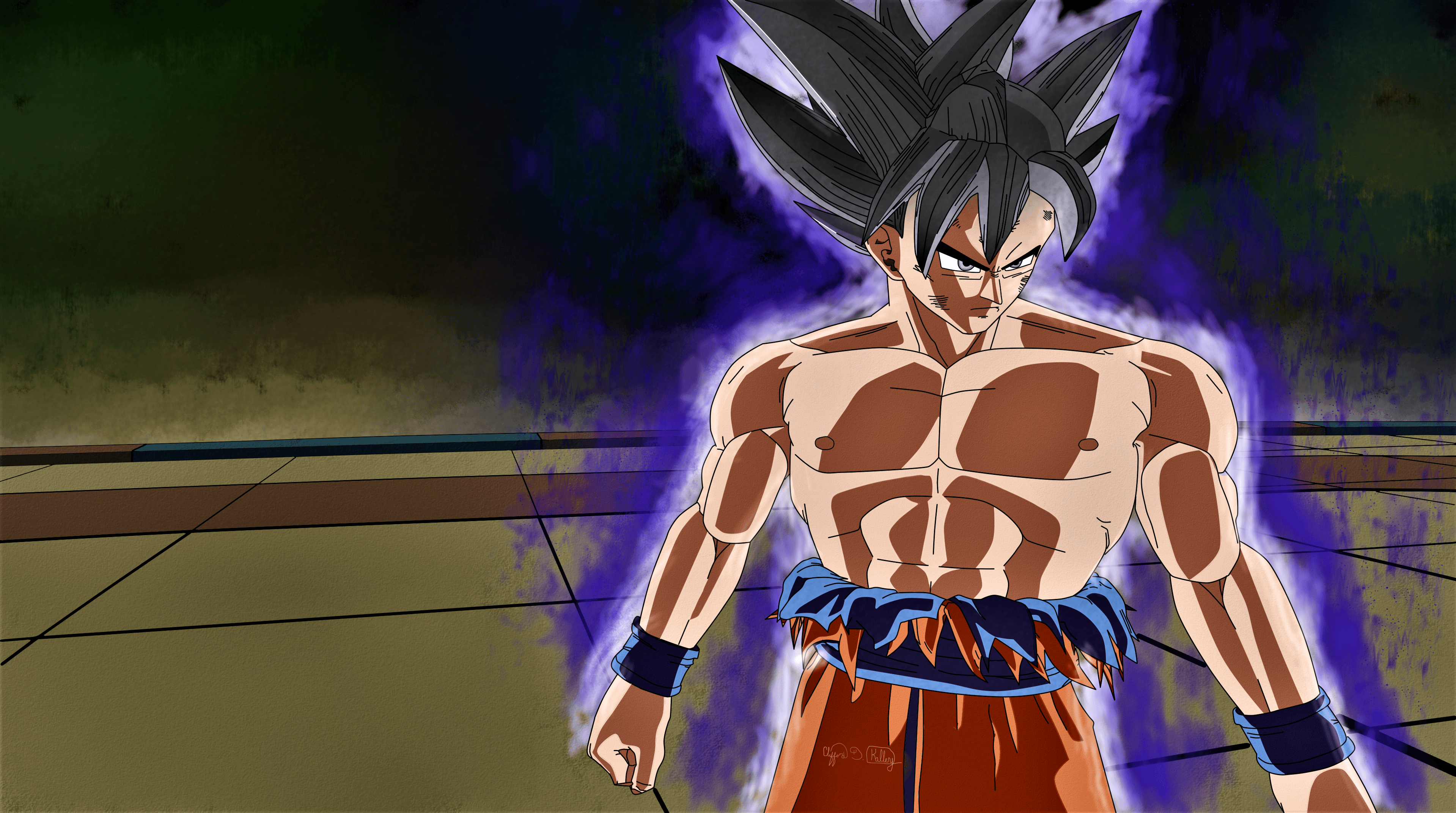 OC) (4K Wallpaper) I drew Ultra Instinct Goku in the Tournament