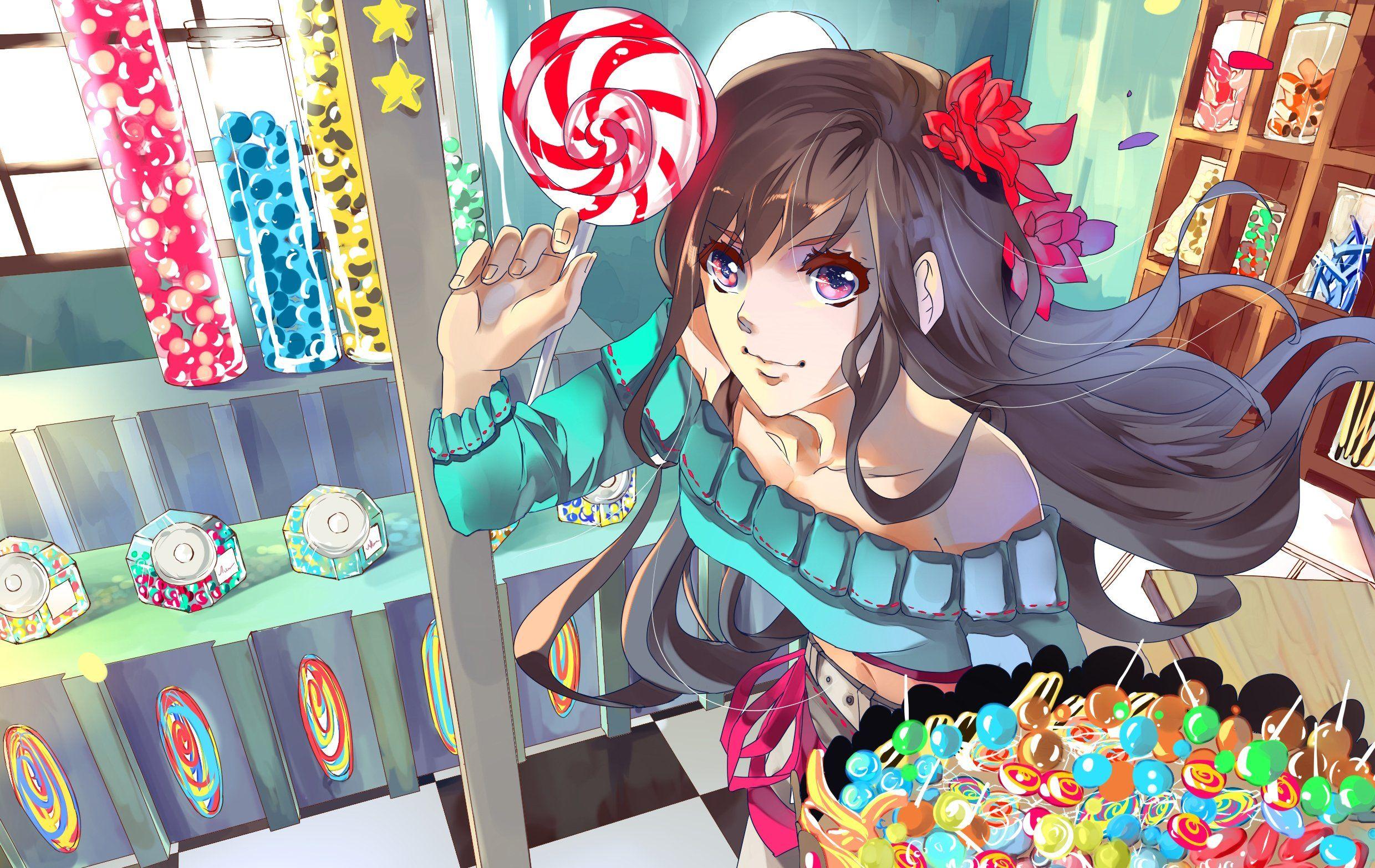 Candy girl flower Sweets wallpaperx1566