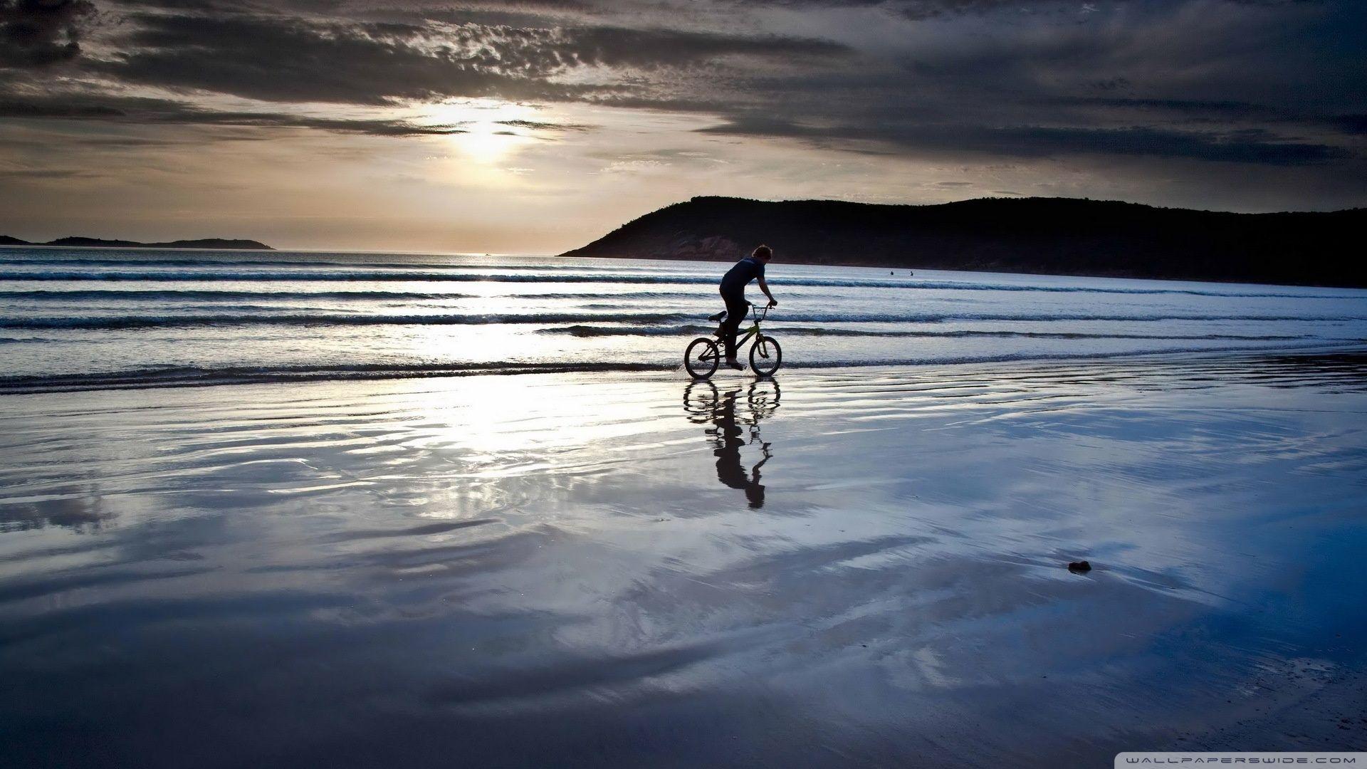 Beach Bike Ride ❤ 4K HD Desktop Wallpaper for 4K Ultra HD TV