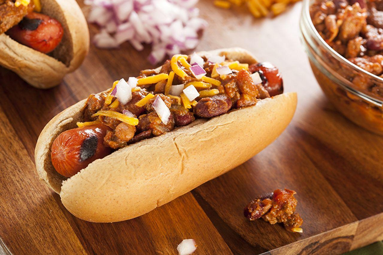 Hot dog Buns Fast food Food Vegetables Meat products