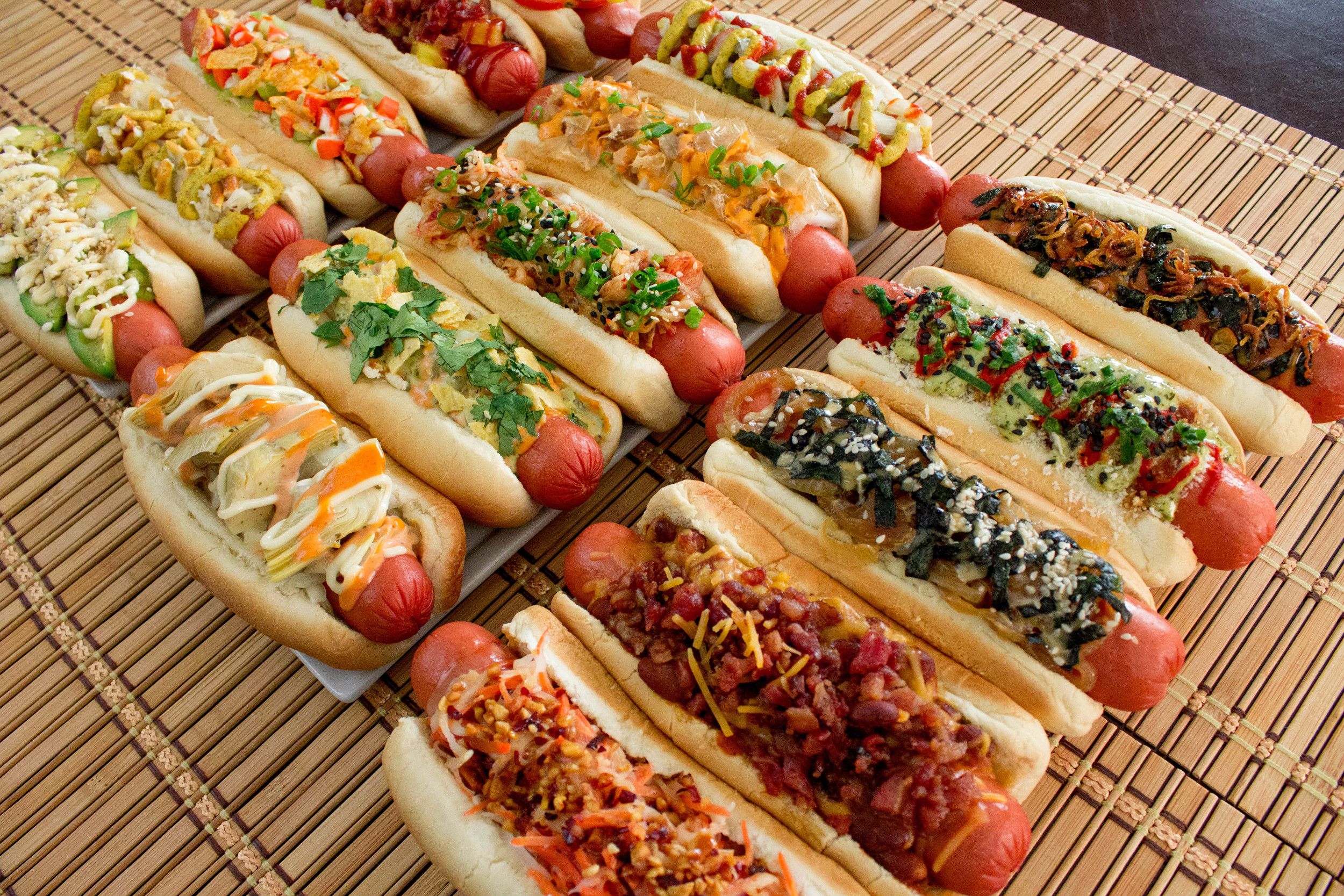 Different Toppings For Hot Dogs Full HD Wallpaper and Background