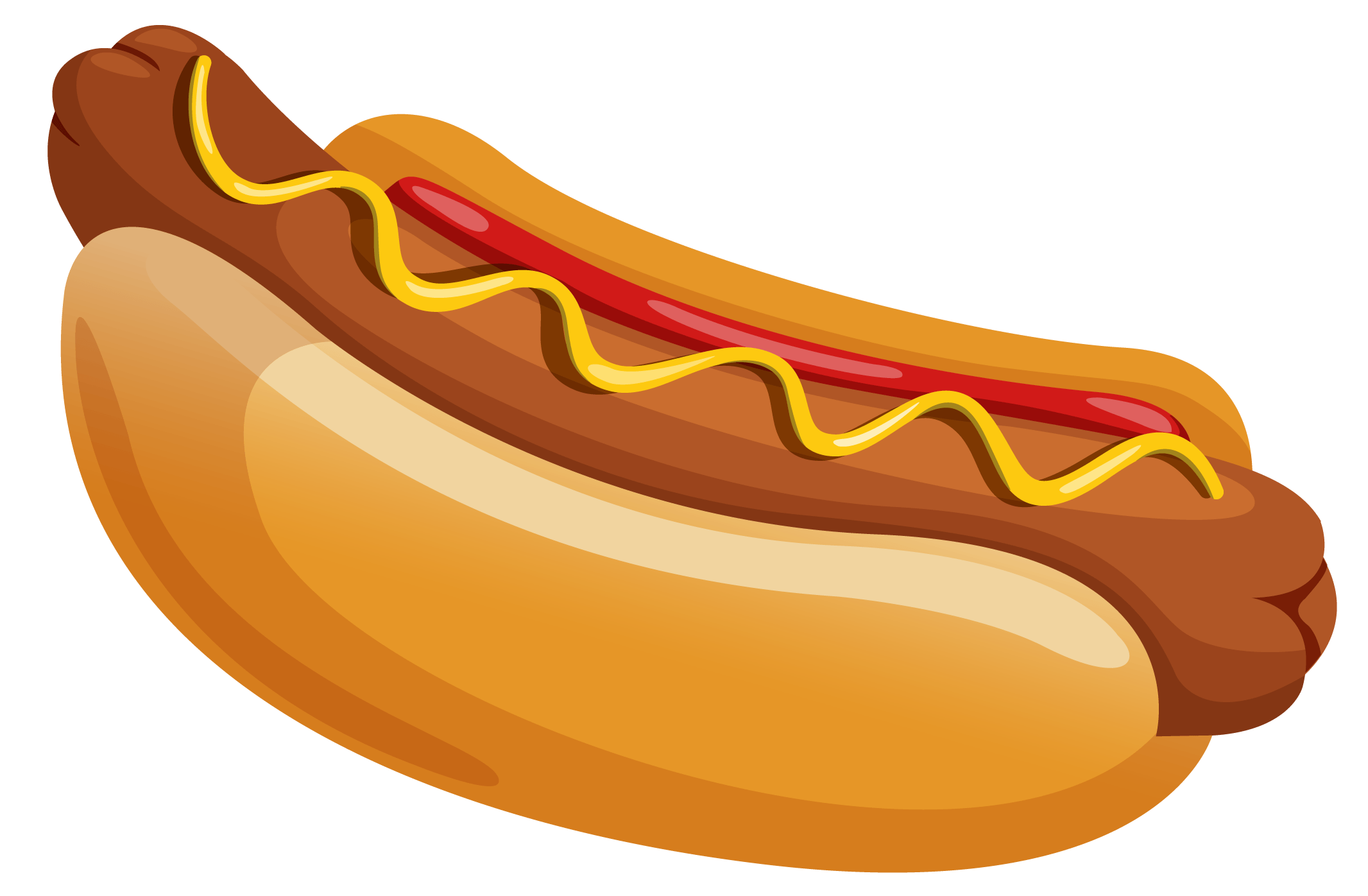 Hot Dog with Mustard PNG Clipart