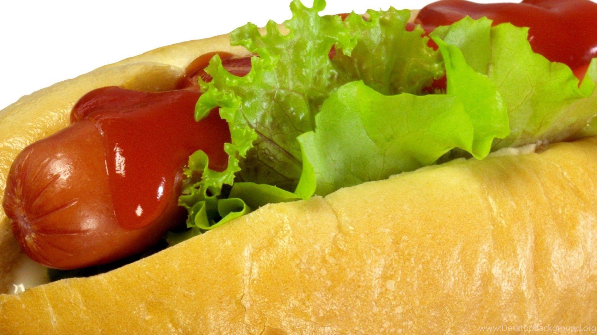 Download Wallpaper 2560x1080 Sausage, Salad, Roll, Hot Dog, Sauce