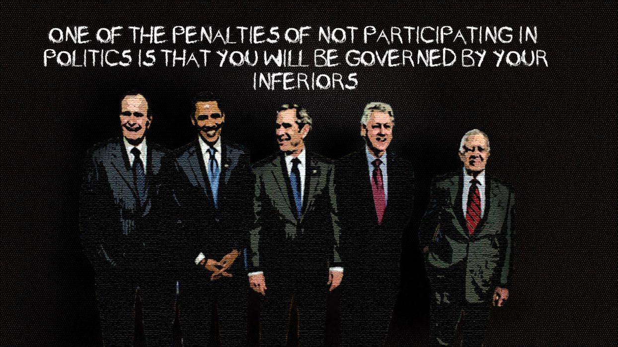 Typography USA political presidents Barack Obama Presidents of the United States George Bush Bill Clinton wallpaperx1080