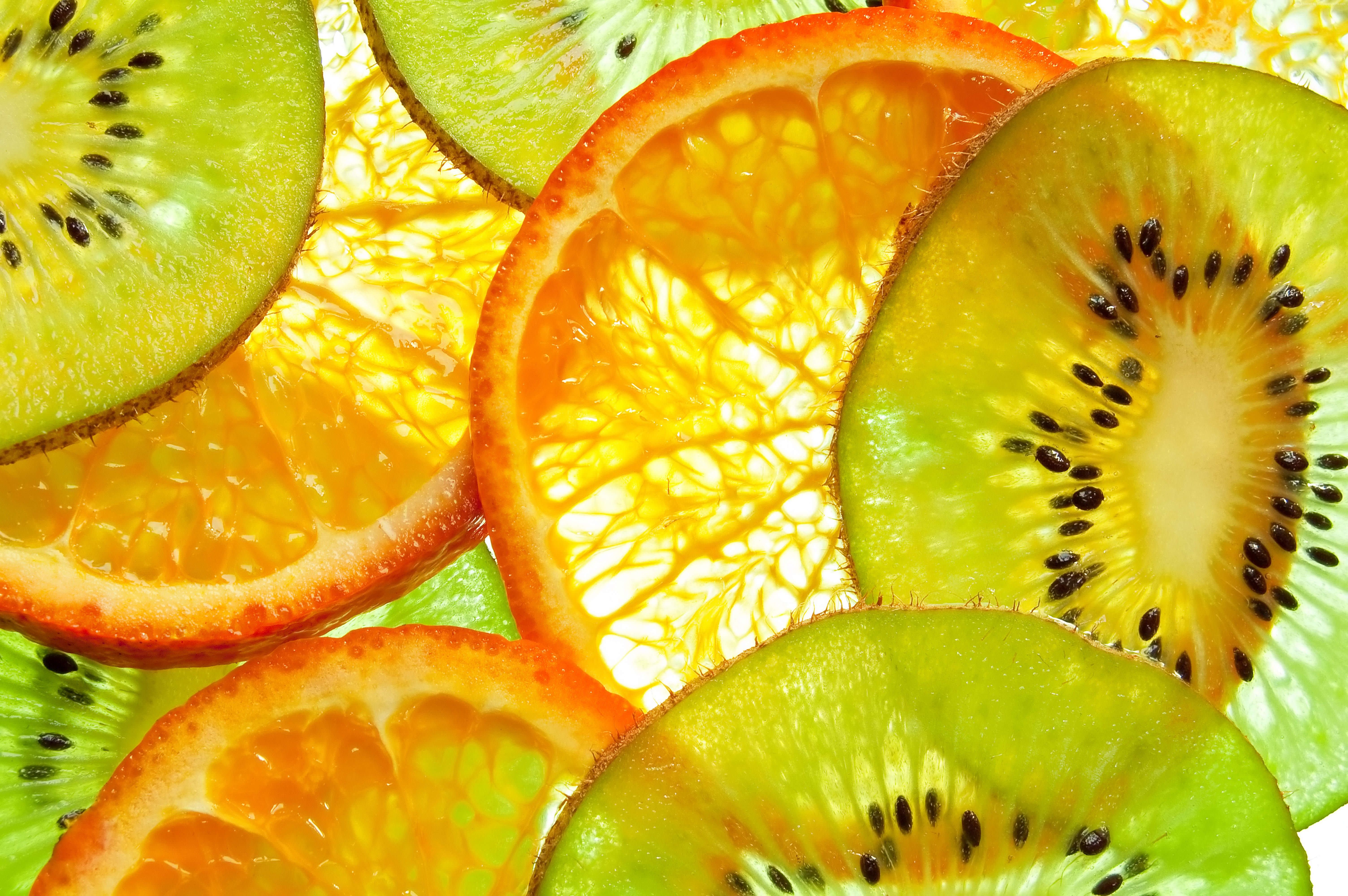 Wallpaper kiwi, orange, fruit, 5k, Food