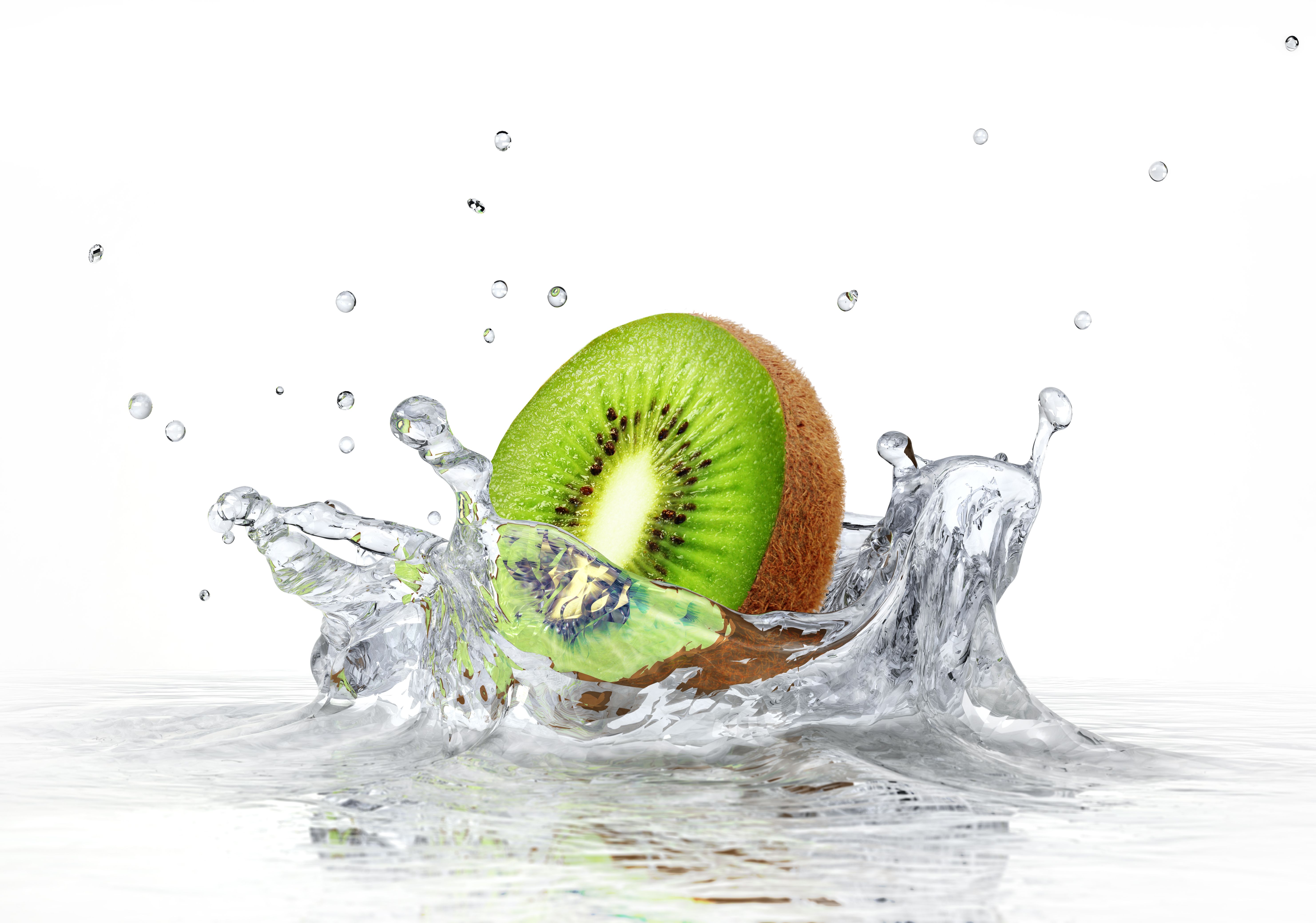 Wallpaper Kiwi fruit, Splash, 5K, Photography