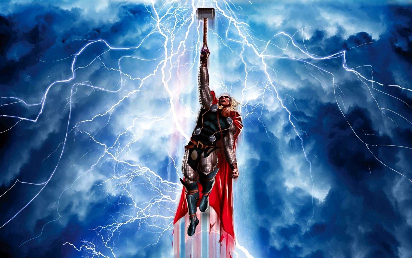 Download Short Haired Marvel Thor Stormbreaker Wallpaper | Wallpapers.com