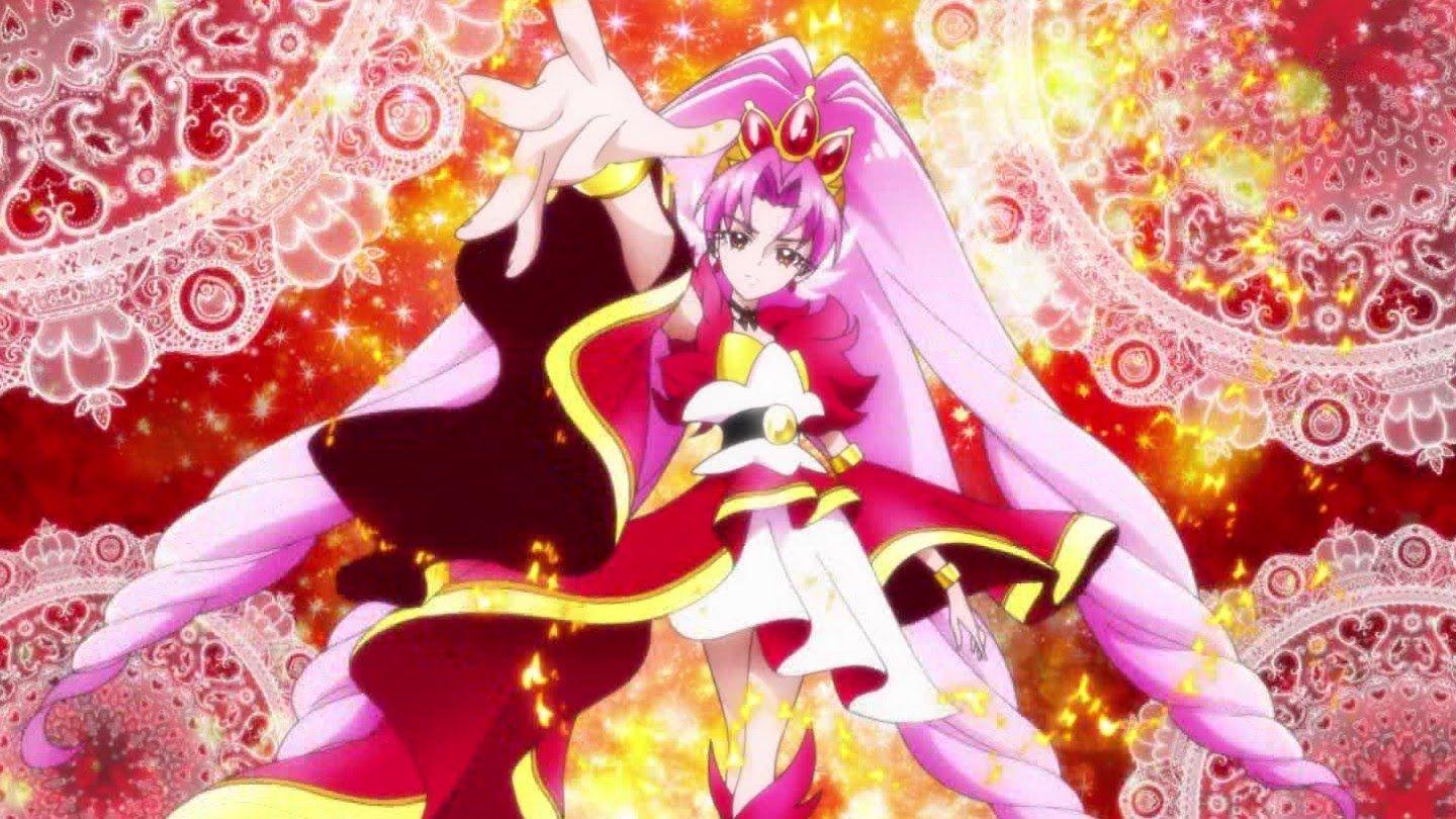 Go! Princess Precure! Cure Scarlet Transformation & Attack!