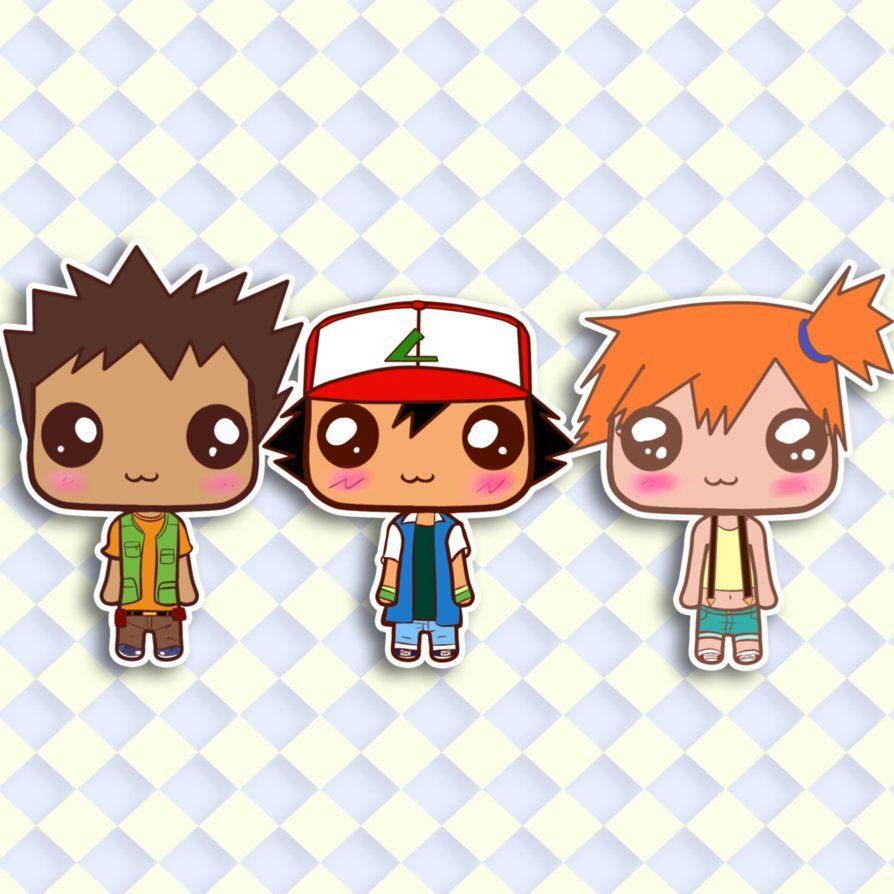 Brock, Ash and Misty Fanart