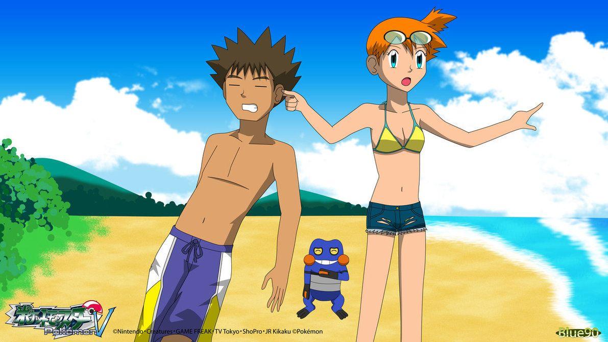 PKMN V, Brock, and Croagunk