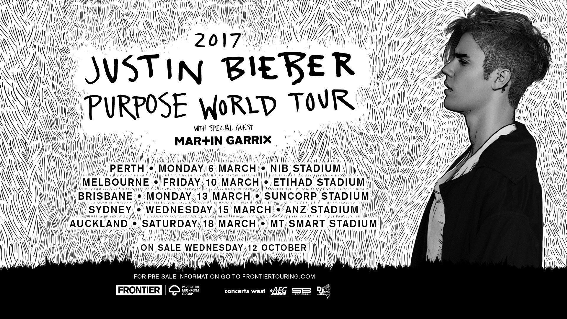 Justin Bieber Australasian Stadium Tour Announcement