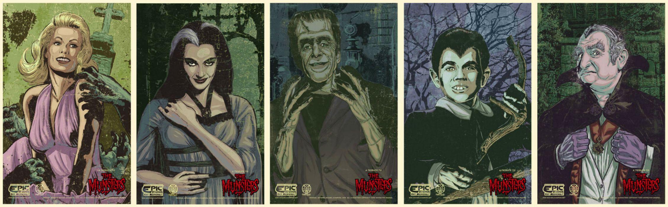 THE MUNSTERS Comedy Dark Frankenstein Munsters Halloween Television