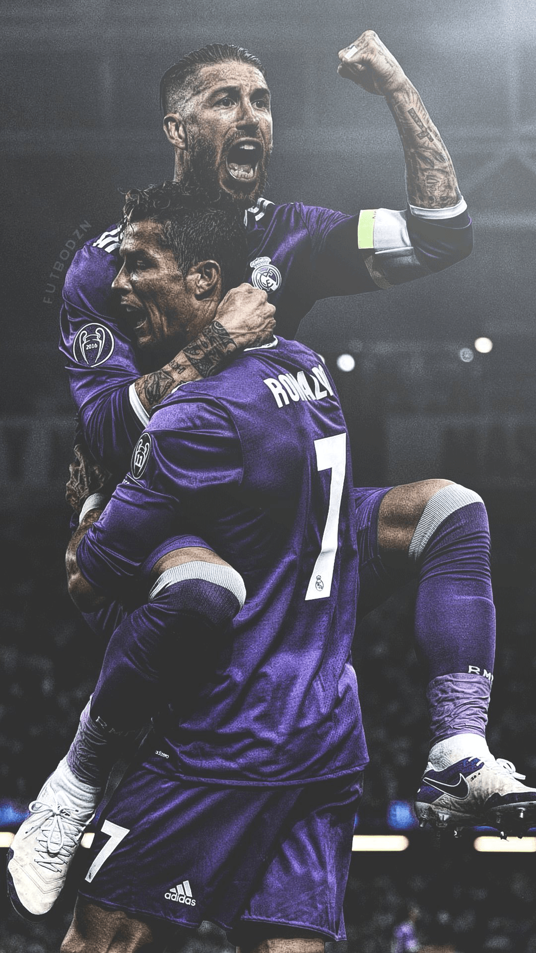 Ronaldo & Sergio Ramos / Real Madrid. football. Sergio