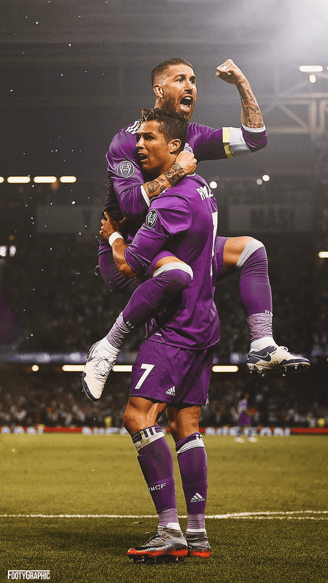 Ronaldo & Ramos lockscreen • FootyGraphic