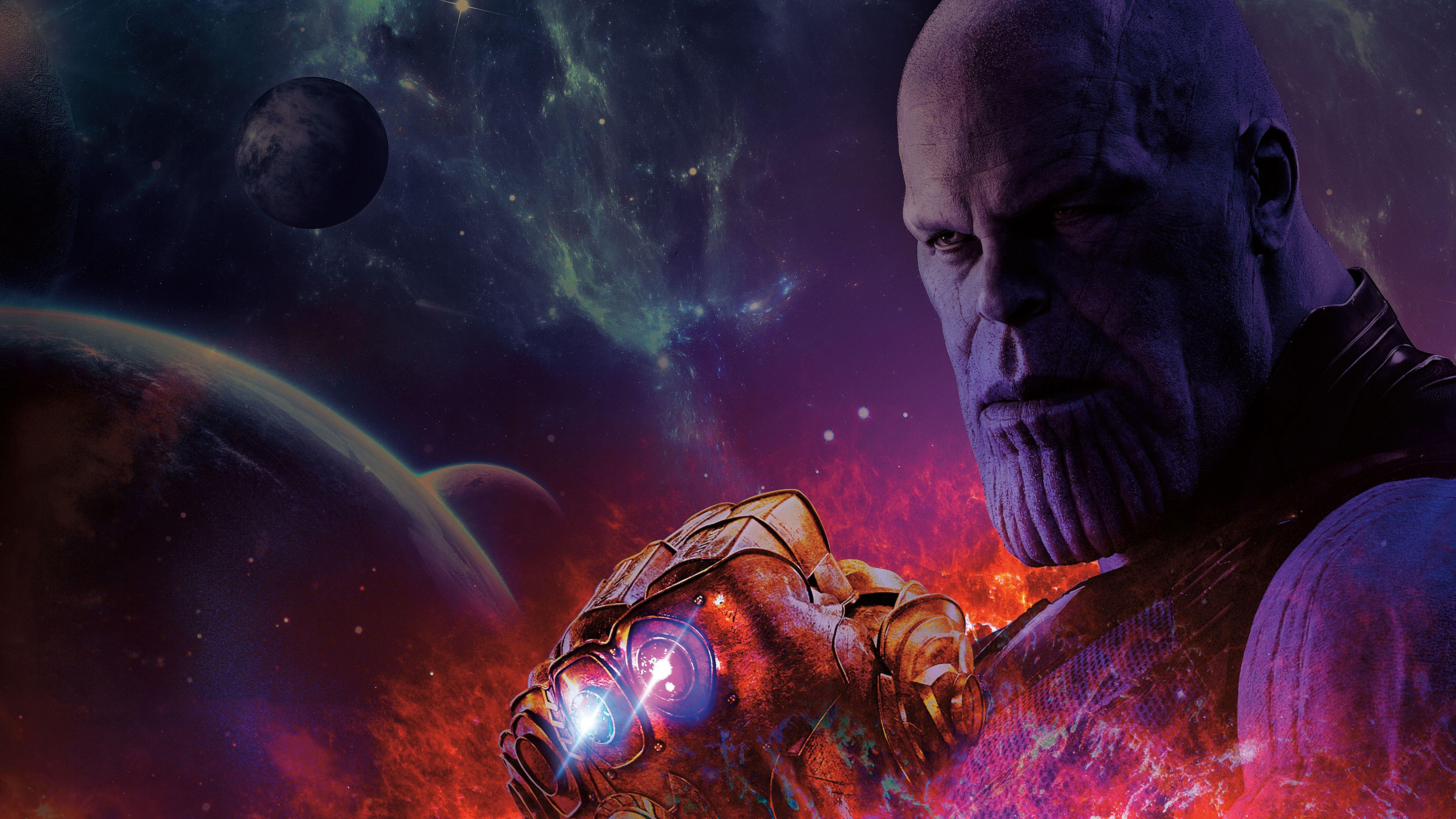 Avengers Infinity War Thanos With Gauntlet Infinity Stones