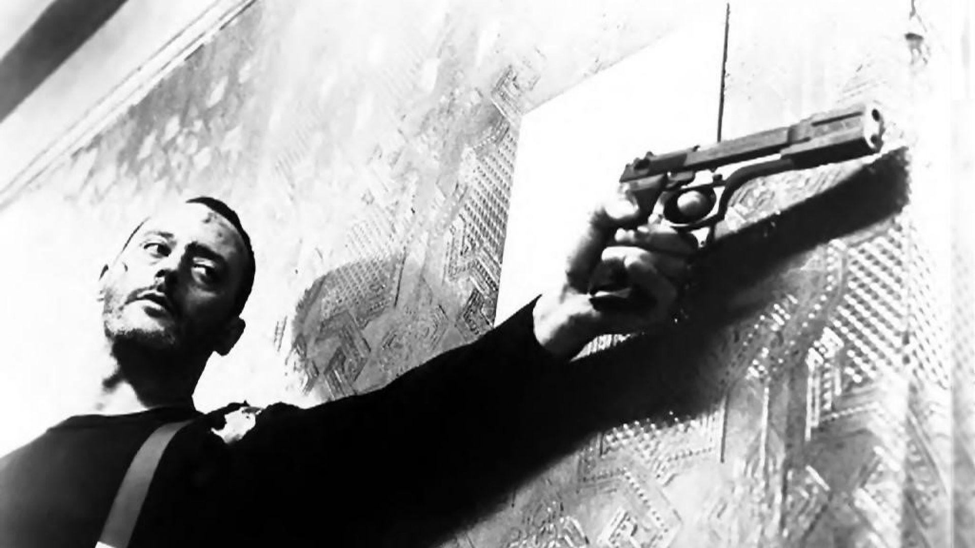 Jean Reno with a gun wallpaper and image, picture