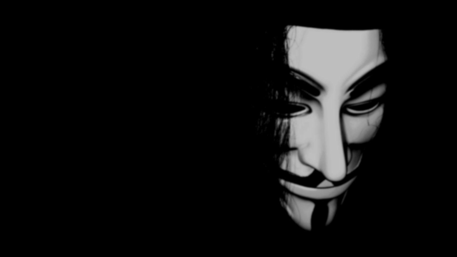 movies masks V for Vendetta black background / 1920x1080 Wallpaper