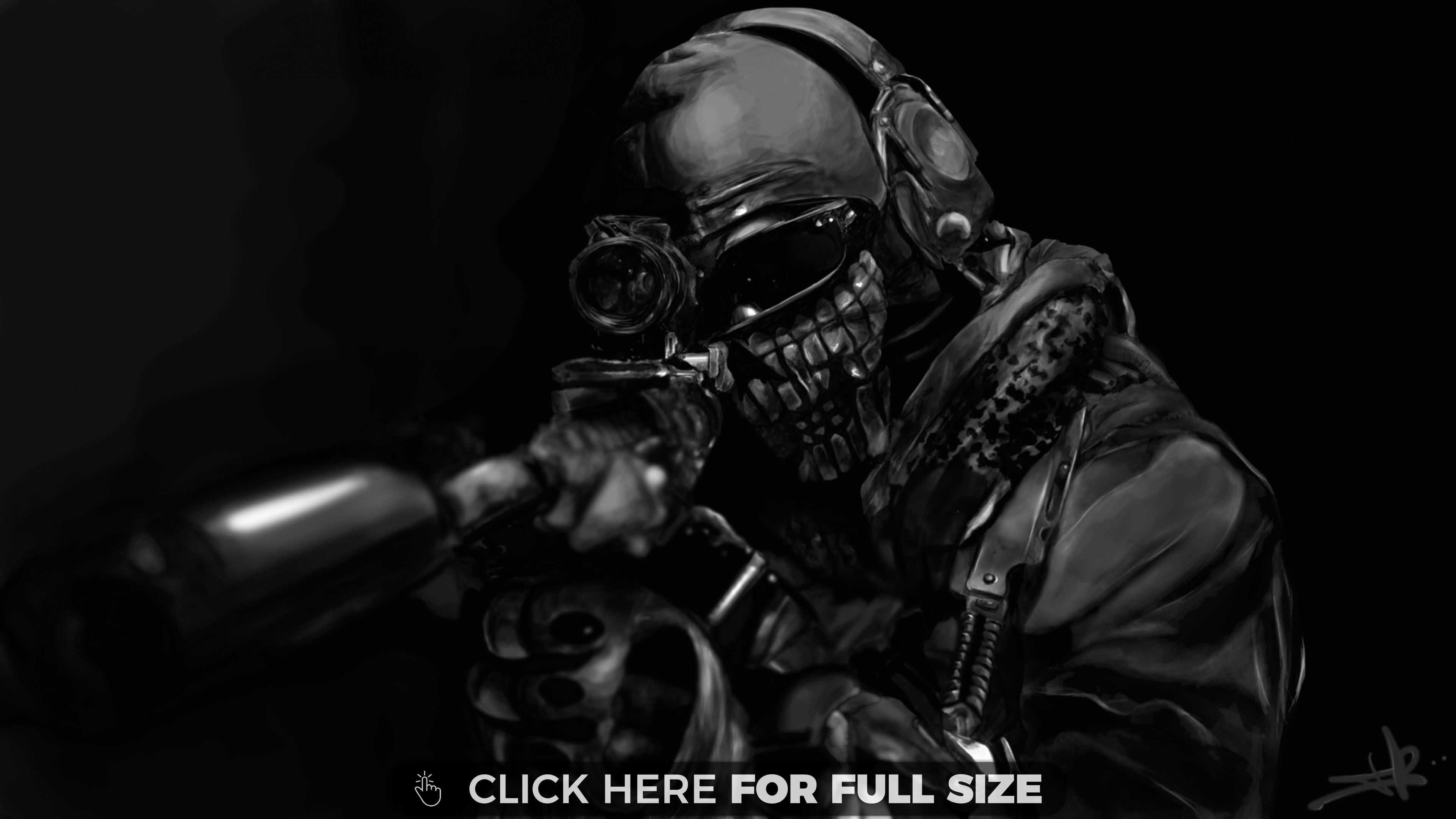 Full HD Of Call Duty Ghost Masked Ghosts Wallpaper Laptop Warrior