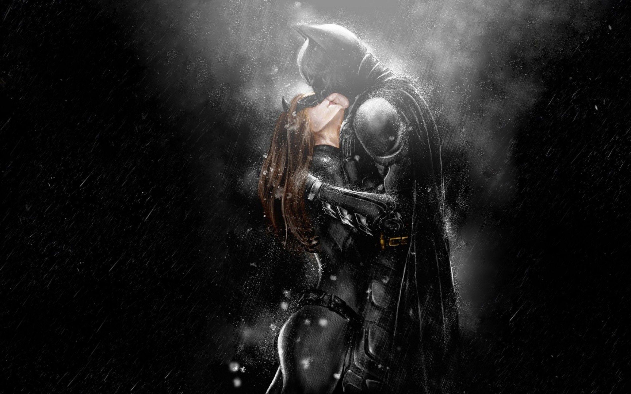 Batman kissing Batman The Dark Knight Rises catwomen wallpaper