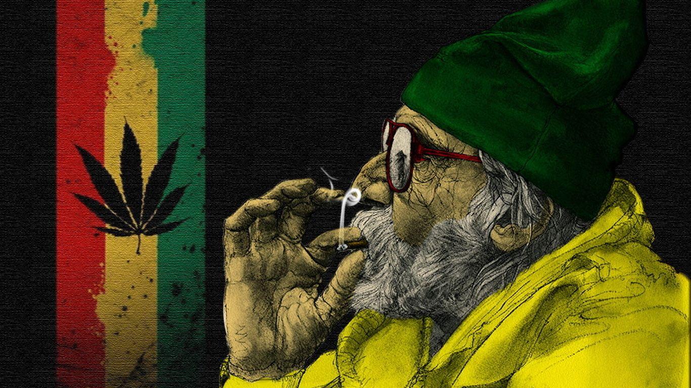 The Flag Of Jamaica, Marijuana, Rasta, Ganja, Dziadok