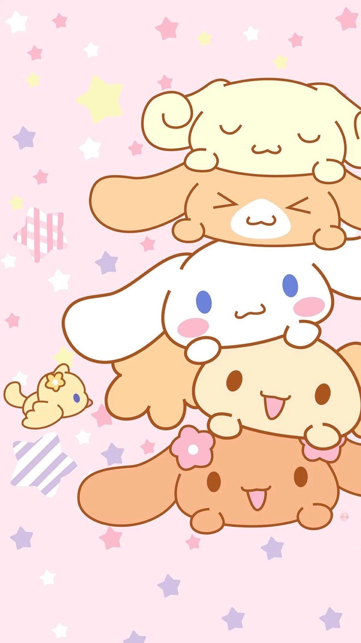 Sanrio Pom Pom Purin and Macaron Wallpaper