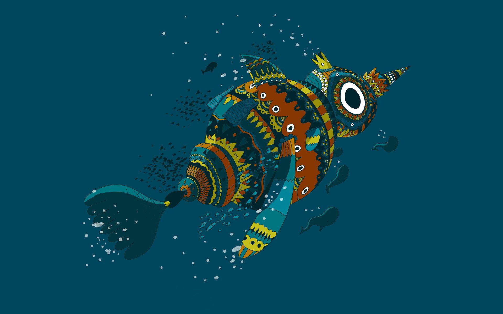 Download the Tribal Totem Whale Wallpaper, Tribal Totem Whale iPhone