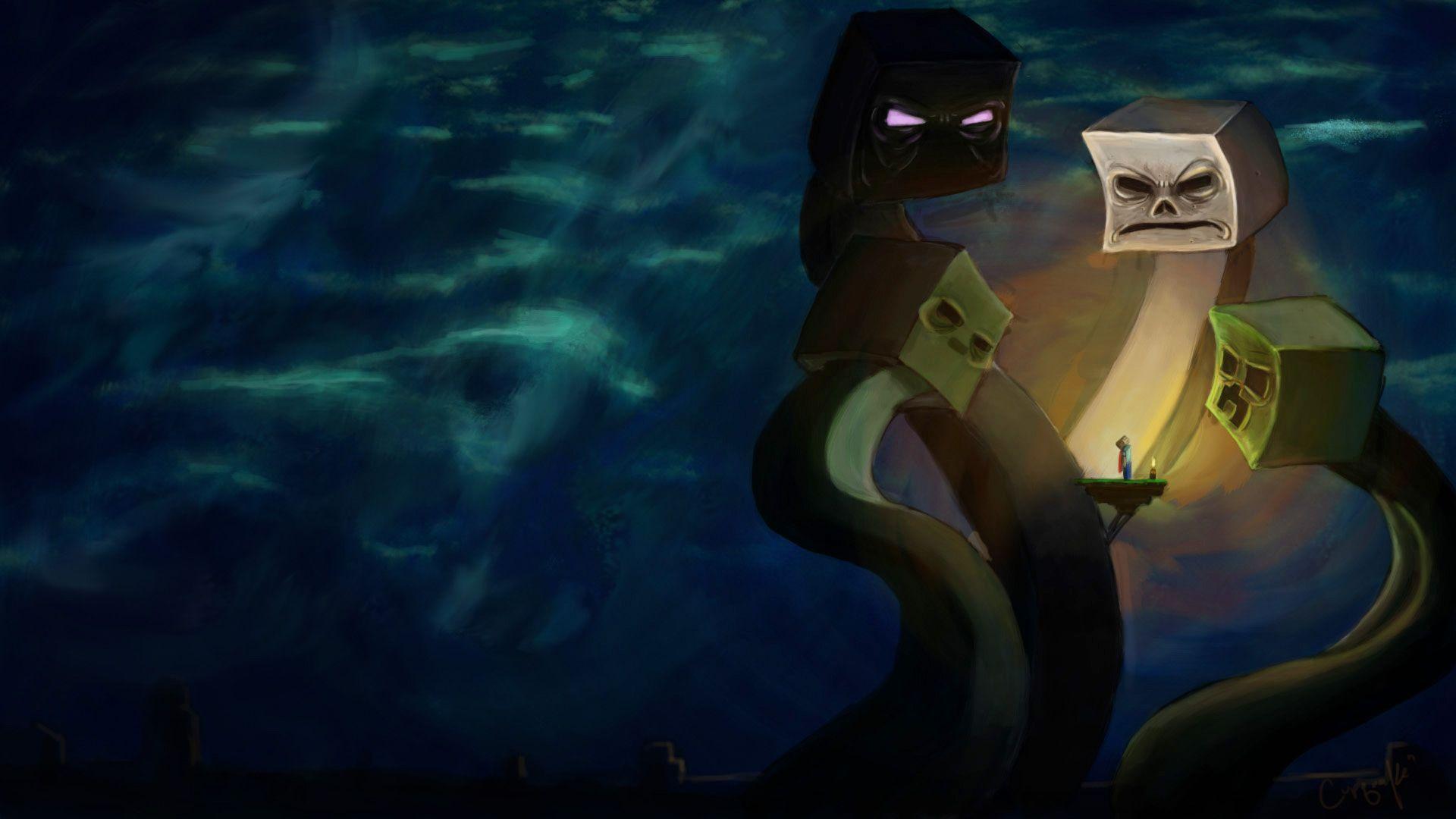 Minecraft Creeper Battle Steve Wallpaper. Minecraft Wallpaper