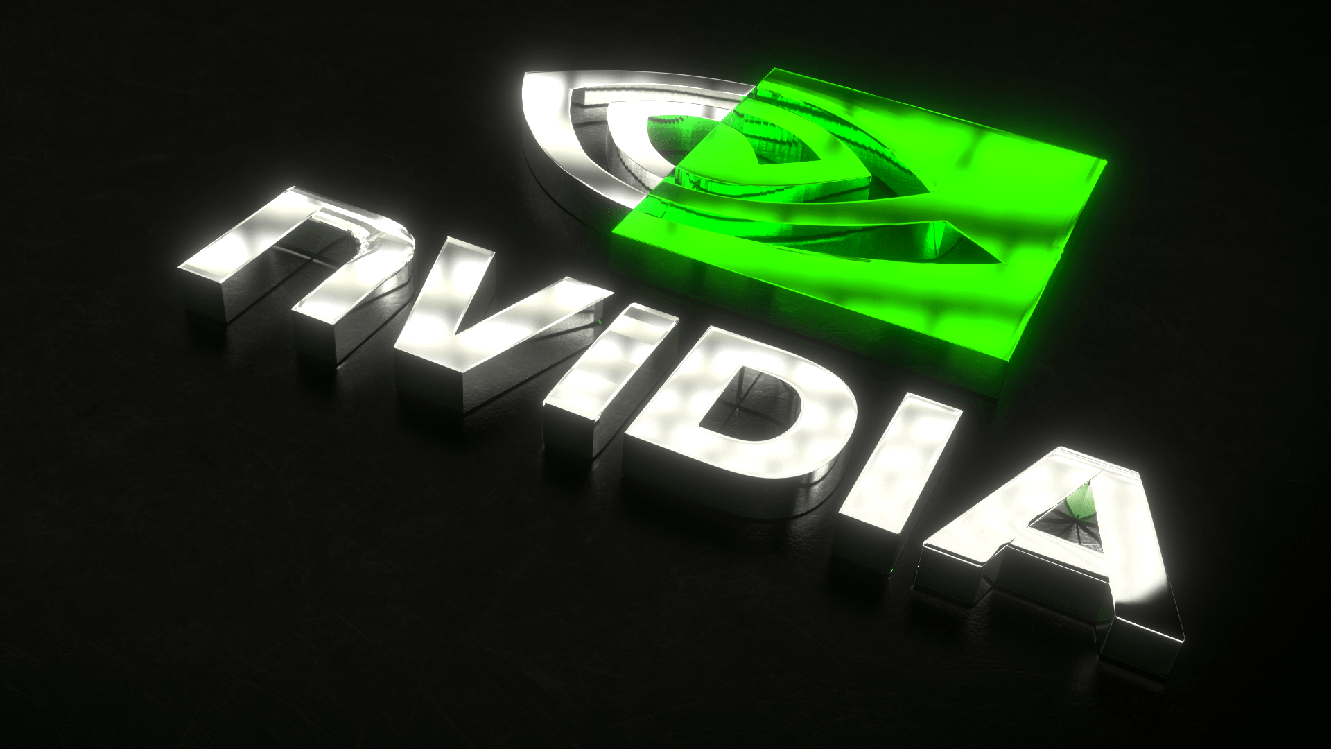 Nvidia logo 3D wallpaper hd