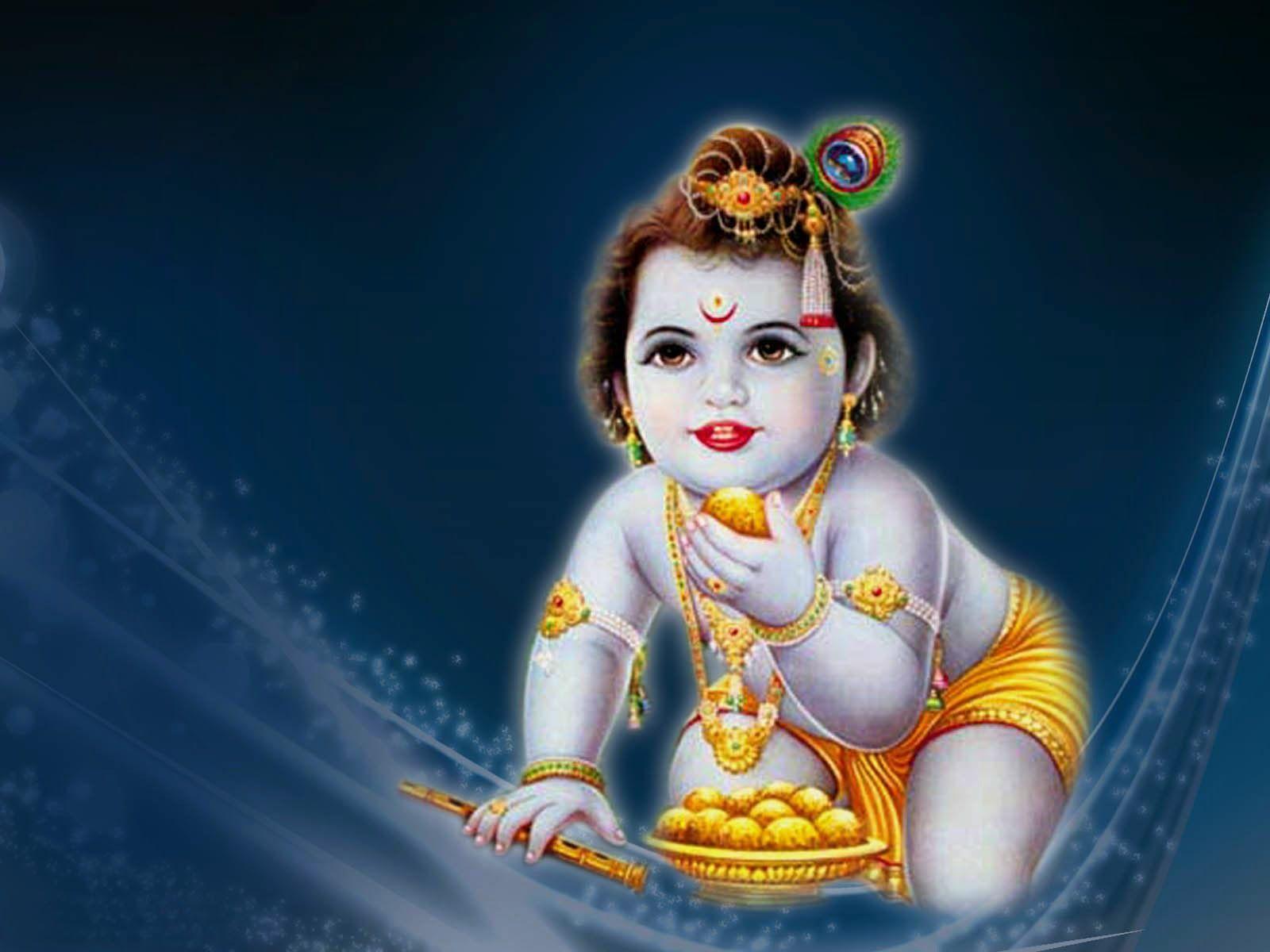 Lovable Image: Lord Krishna HD Wallpaper Free Download.. Cute God