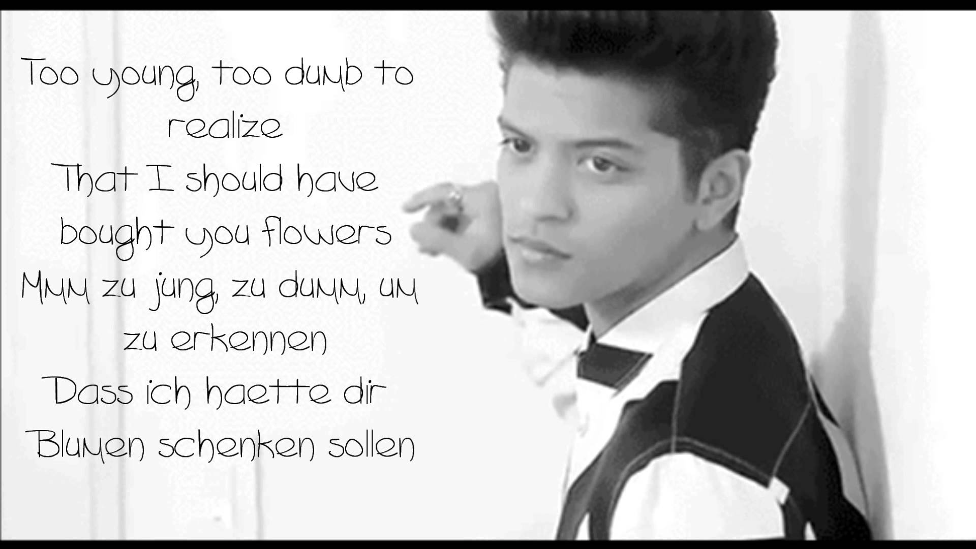 Bruno Mars When I Was Your Man Lyrics + Deutsche Übersetzung