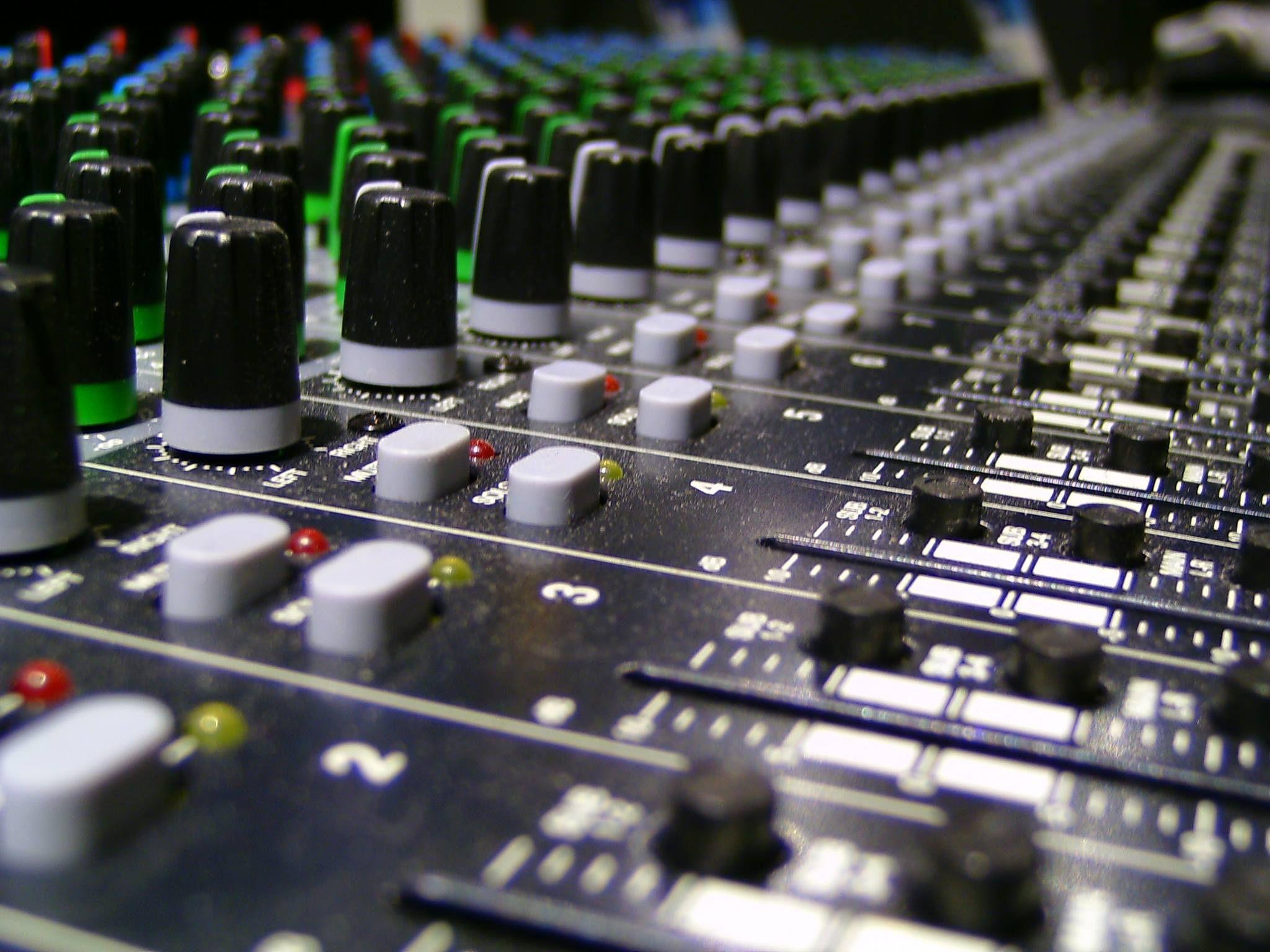 recording studio mixer wallpaper