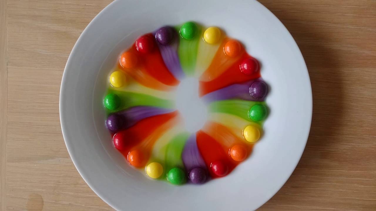 Skittles colour diffusion experiment