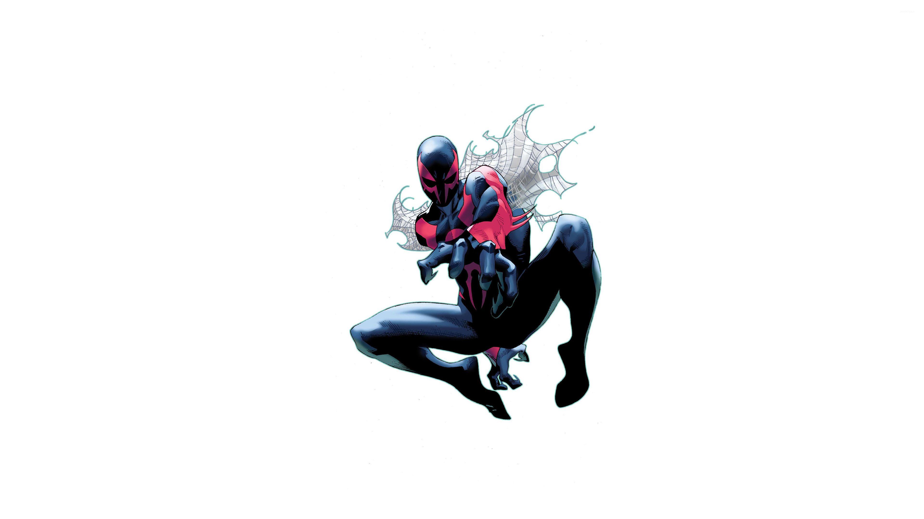 The Superior Spider Man With A Spider Web Wallpaper