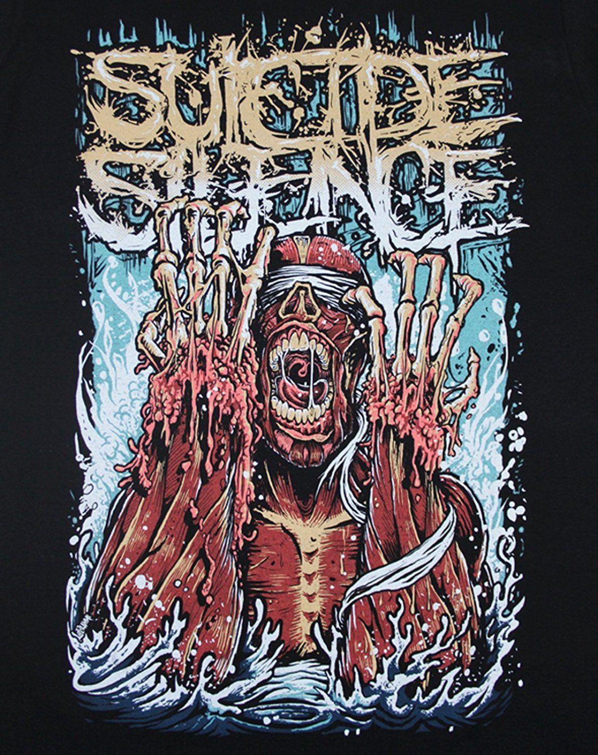 Official Suicide Silence Meltdown Men's T Shirt: Clothing
