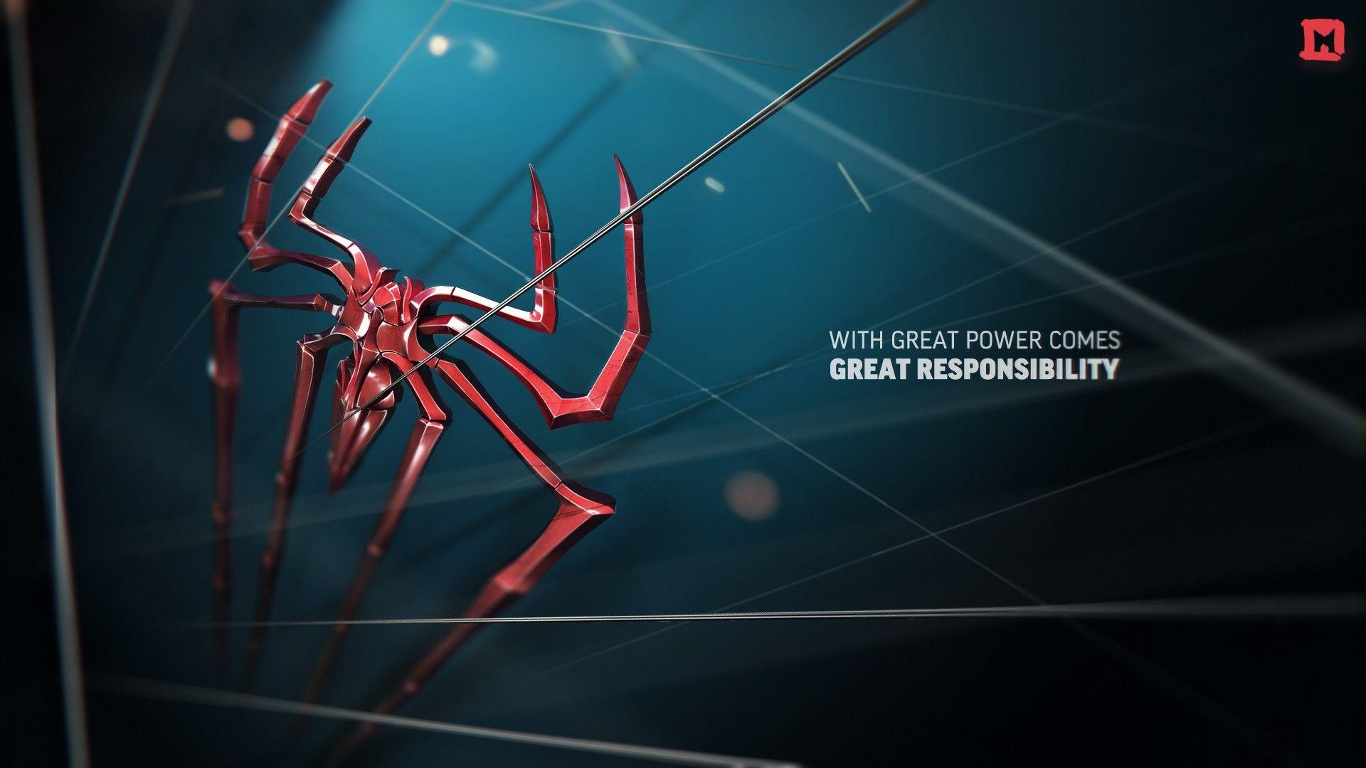 Movies Spider Man Quotes Logos 3D Logo Melaamory Wallpaper