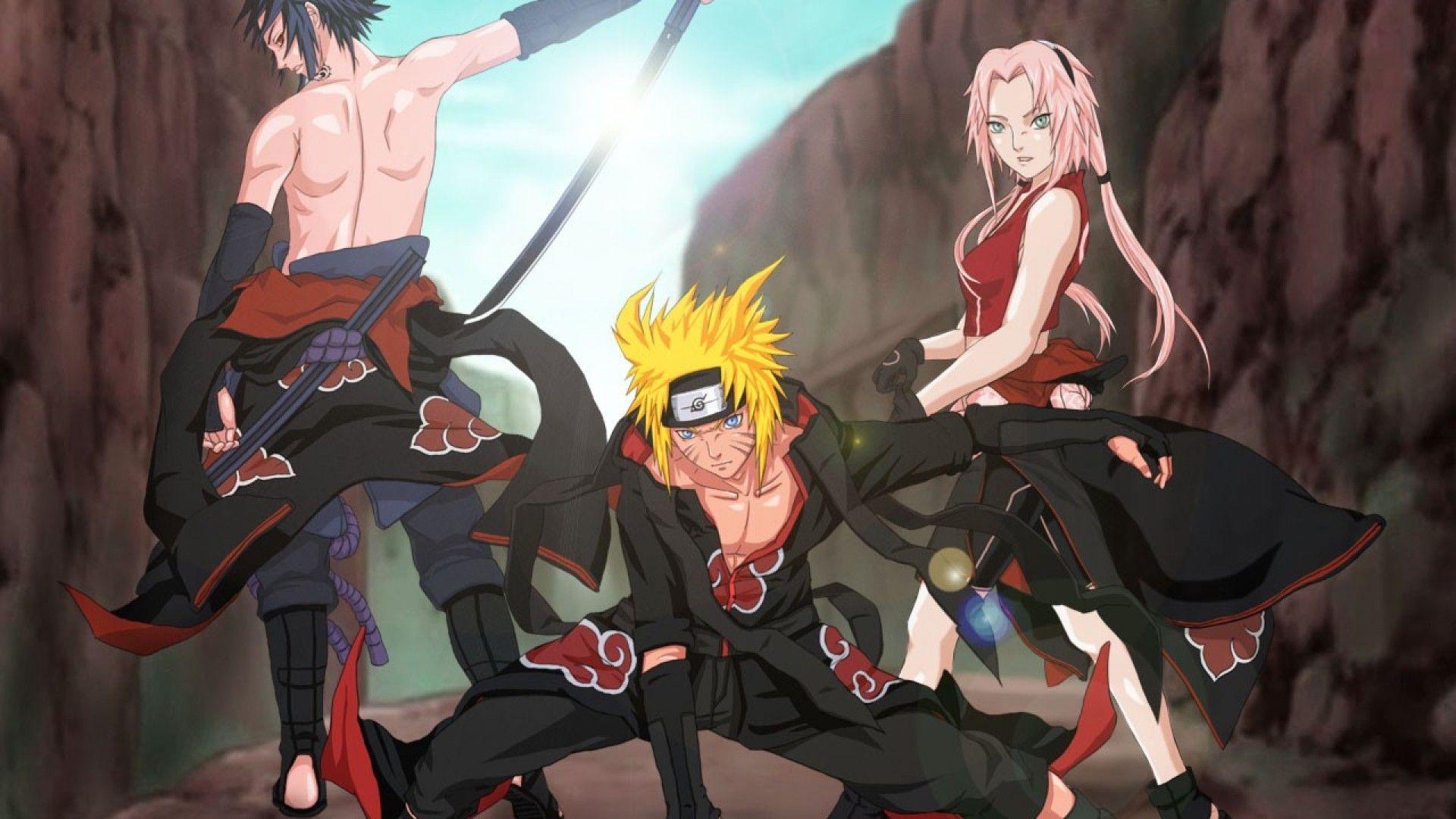 ScreenHeaven: Akatsuki Haruno Sakura Naruto: Shippuden Uchiha Sasuke