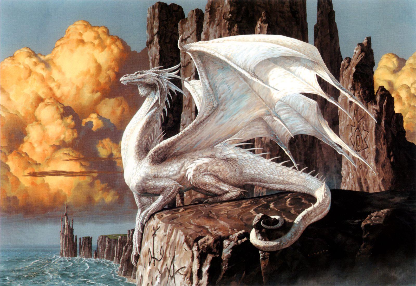 Magic The Gathering Art White Dragon Wallpaper Magic The Gathering